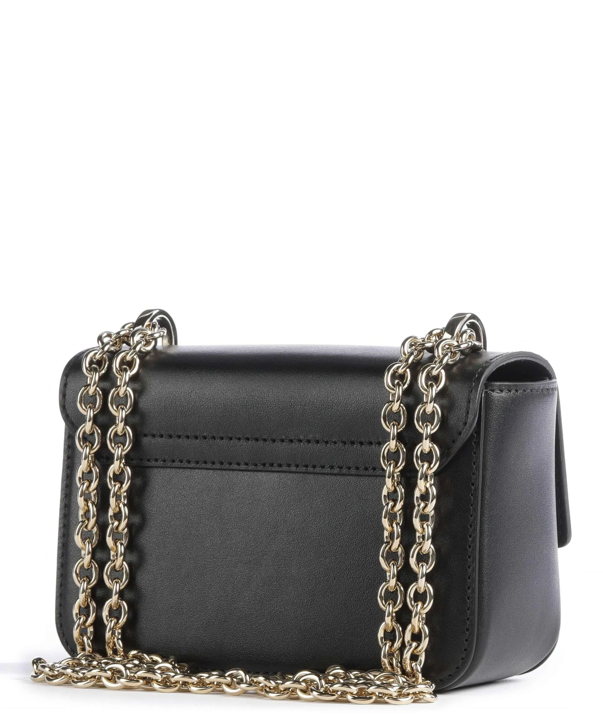  Furla Metropolis Mini Borsa a spalla pelle a grana fine nero  