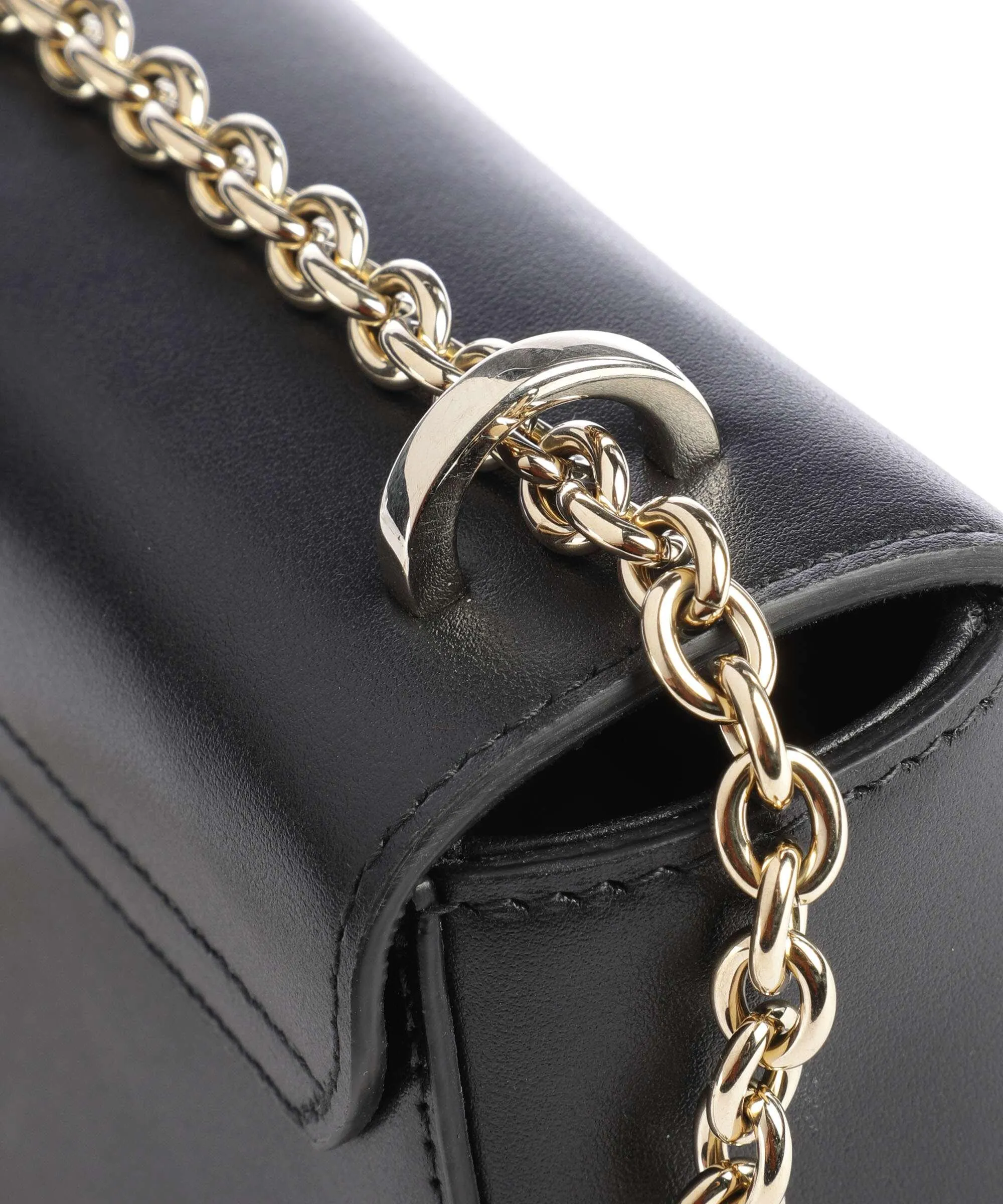  Furla Metropolis Mini Borsa a spalla pelle a grana fine nero  