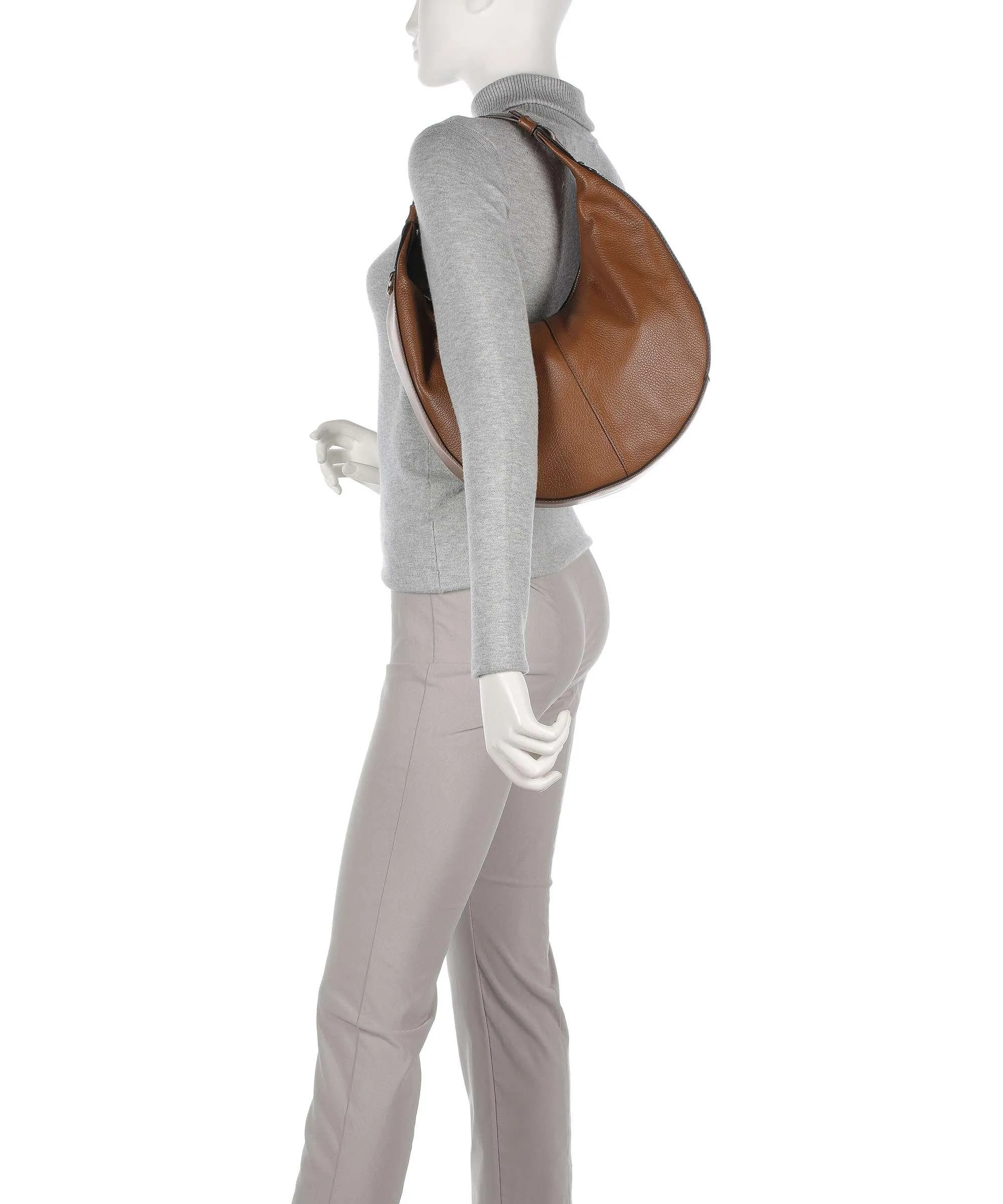  Furla Miastella S Borsa hobo pelle di vitello grana cognac  