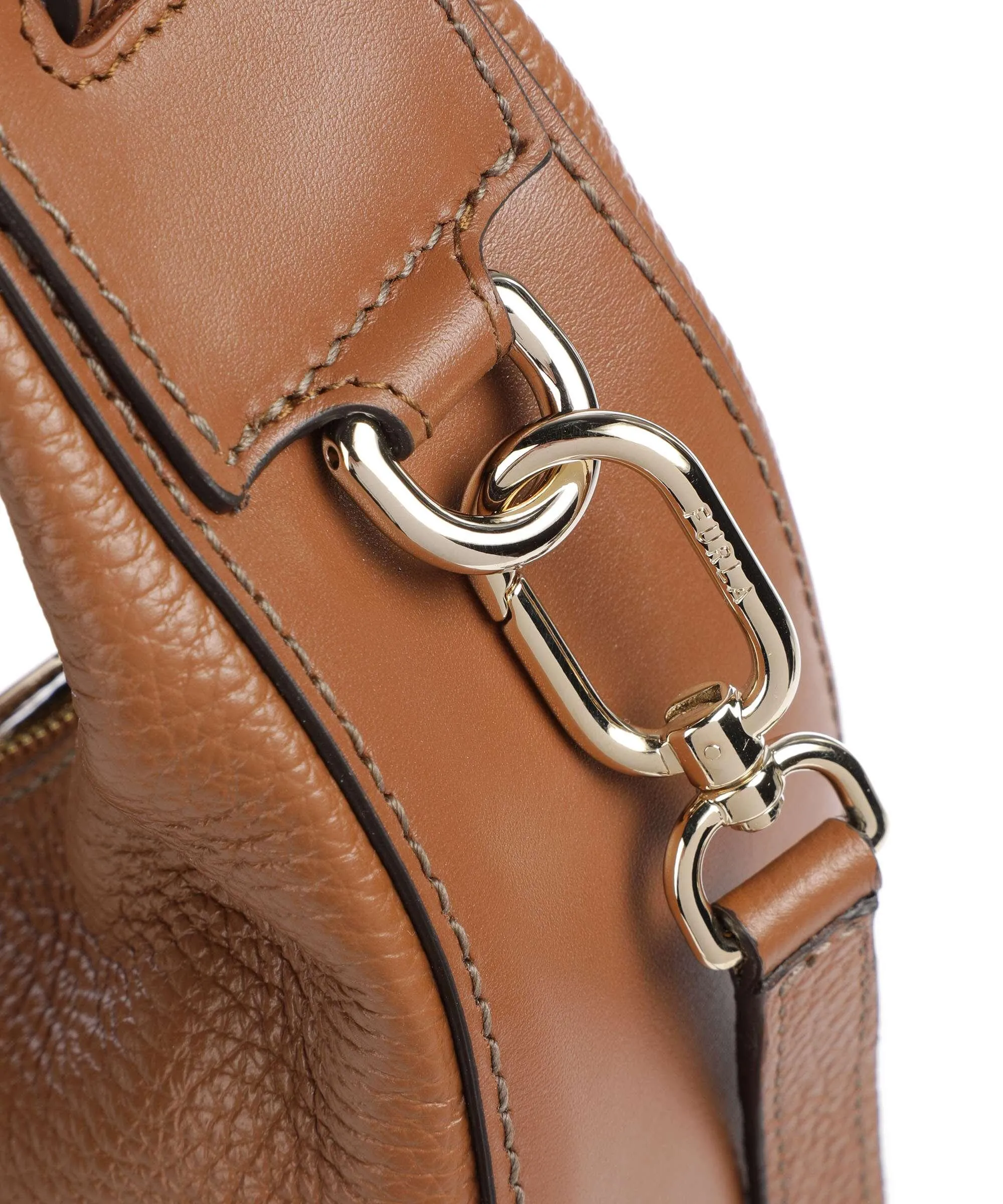  Furla Miastella S Borsa hobo pelle di vitello grana cognac  