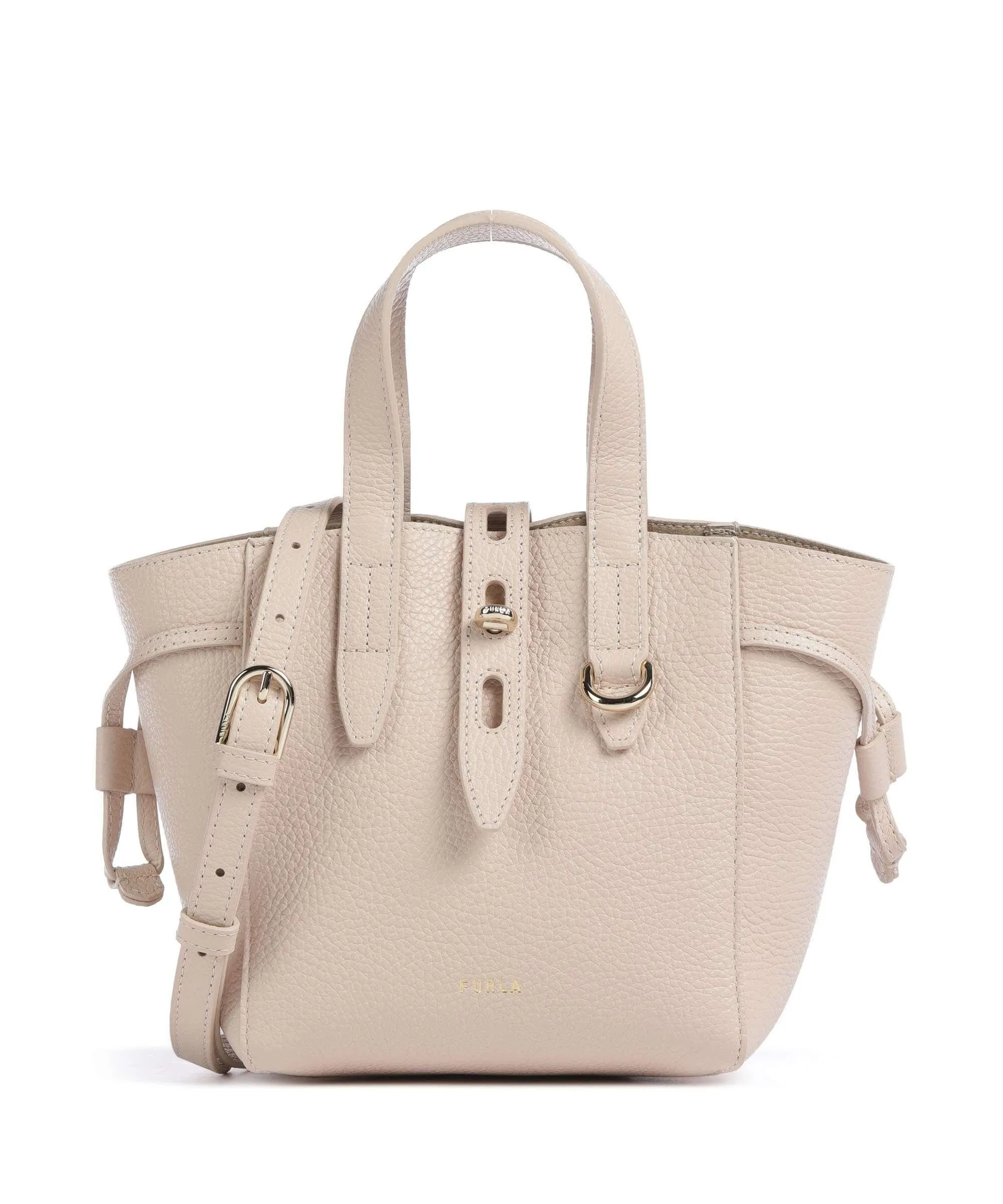  Furla Net Mini Borsa a tracolla pelle granulata beige  