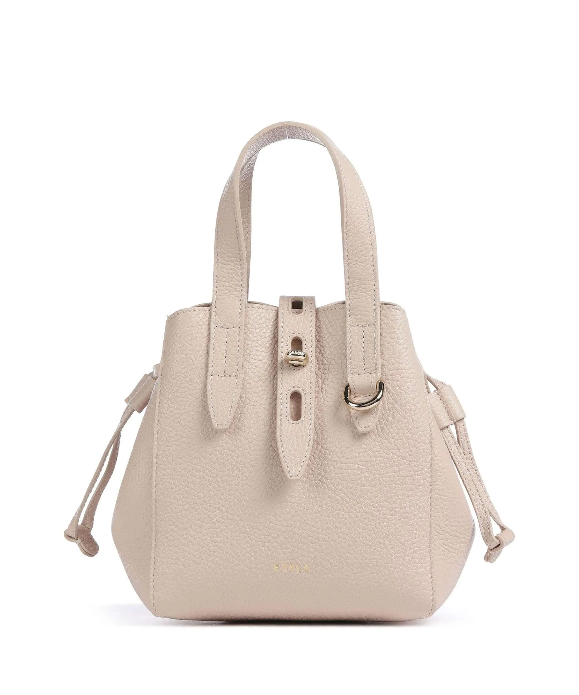  Furla Net Mini Borsa a tracolla pelle granulata beige  