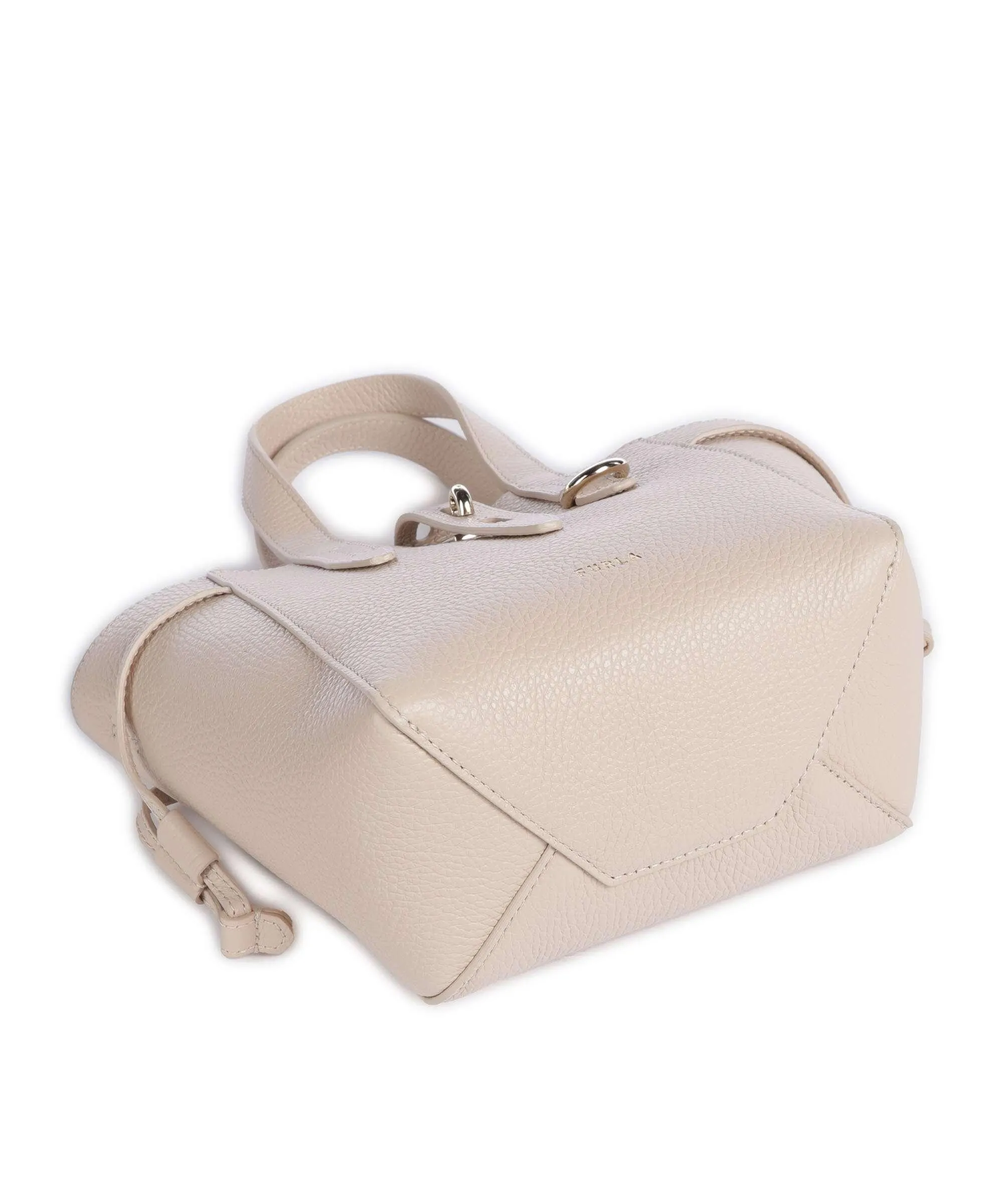  Furla Net Mini Borsa a tracolla pelle granulata beige  