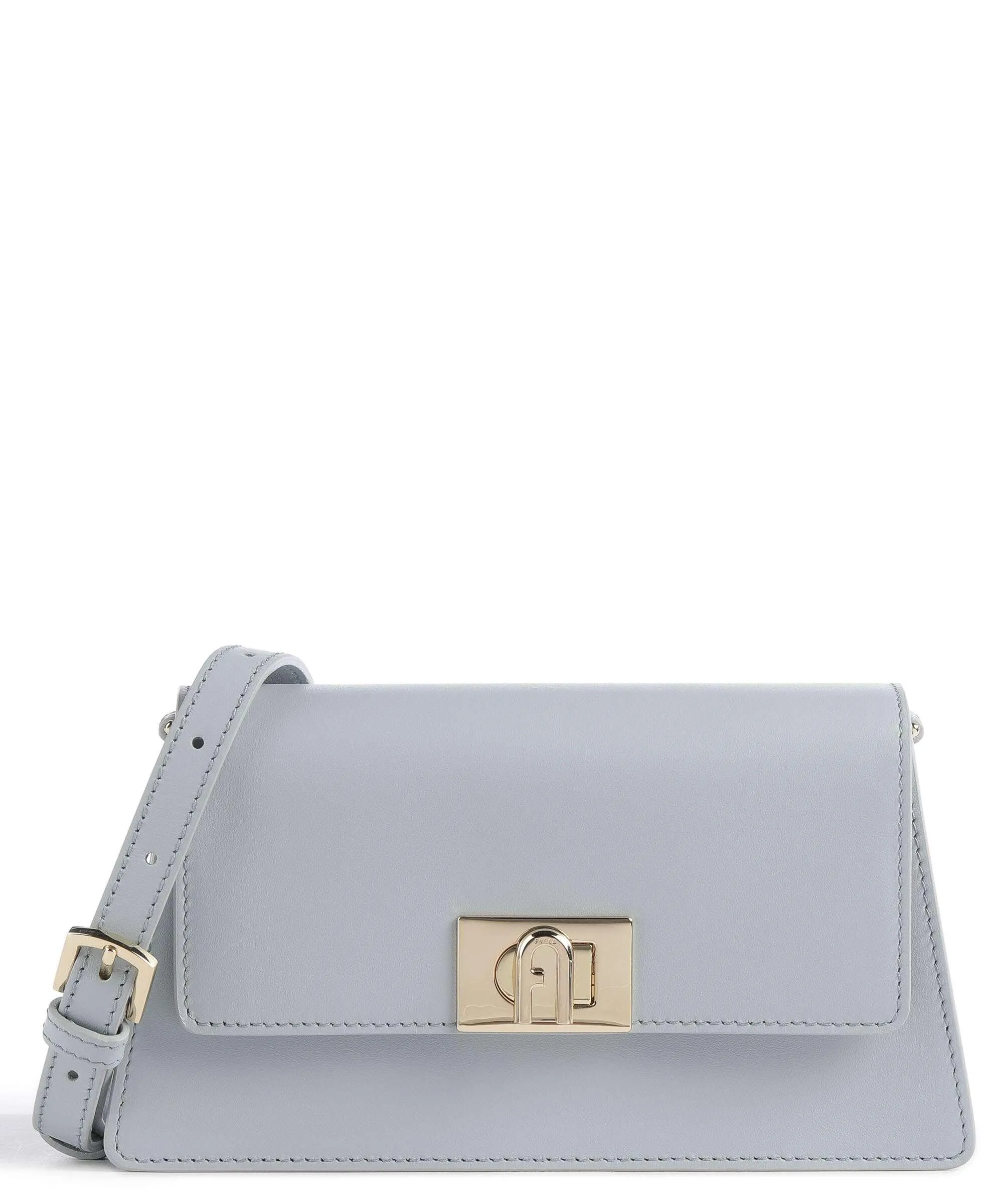  Furla Zoe Mini Borsa a tracolla pelle liscia blu chiaro  