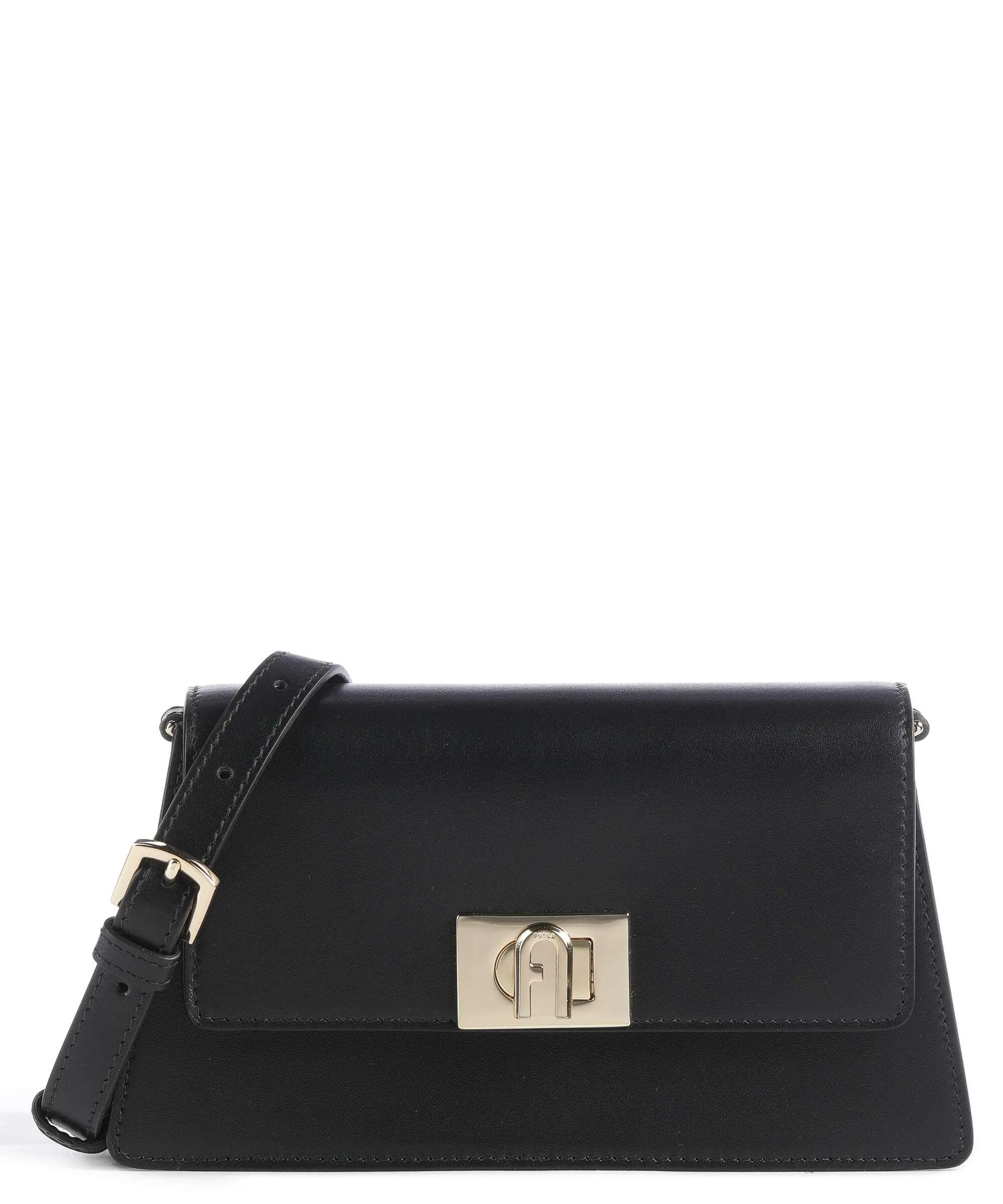  Furla Zoe Mini Borsa a tracolla pelle liscia nero  