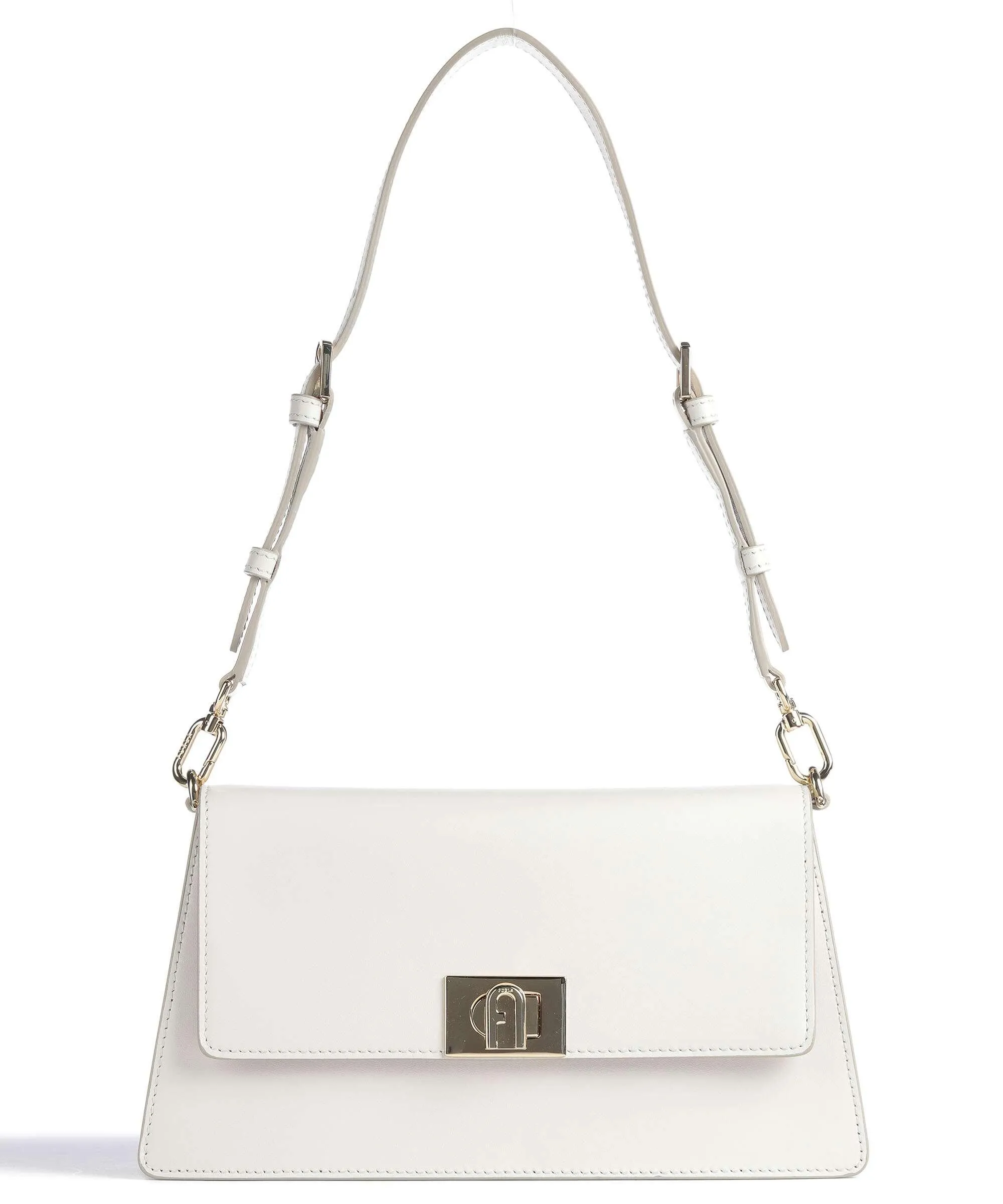 Furla Zoe S Borsa a spalla pelle bianco  