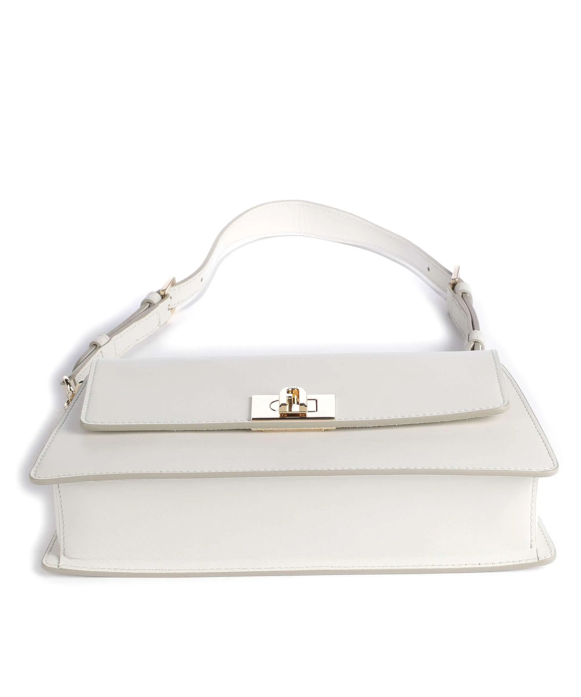  Furla Zoe S Borsa a spalla pelle bianco  