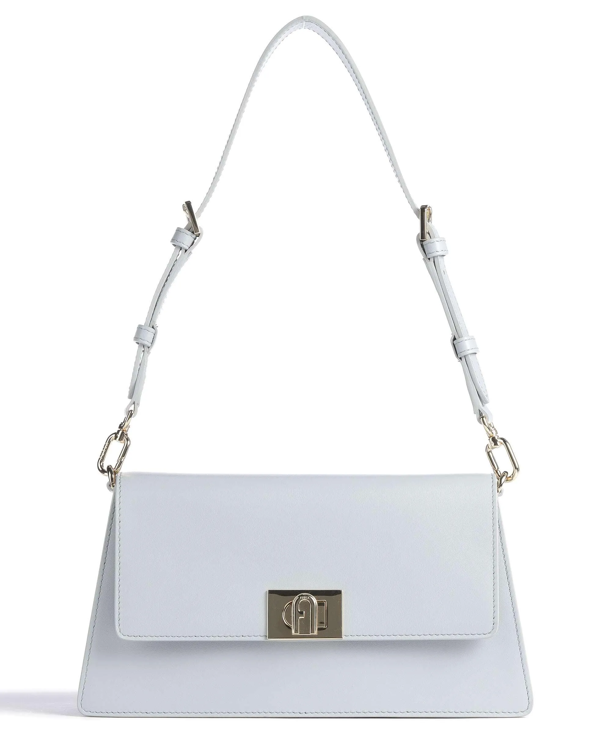  Furla Zoe S Borsa a spalla pelle blu-grigio  