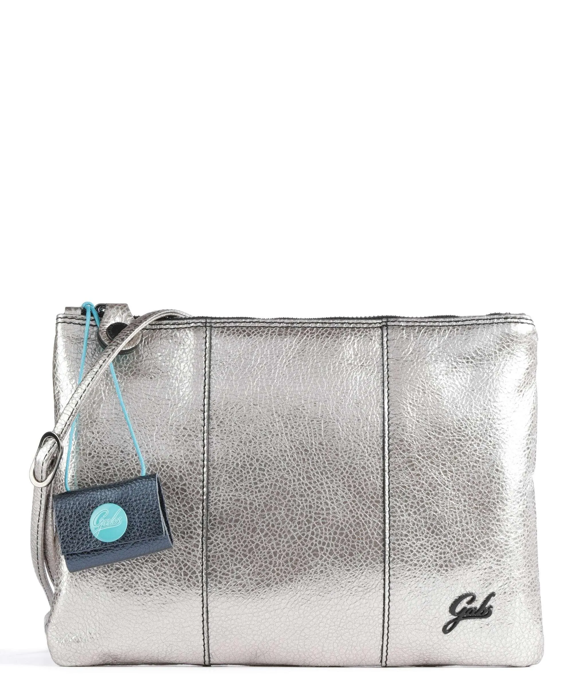  Gabs Beyonce M Borsa a spalla pelle di vitello grana argento  