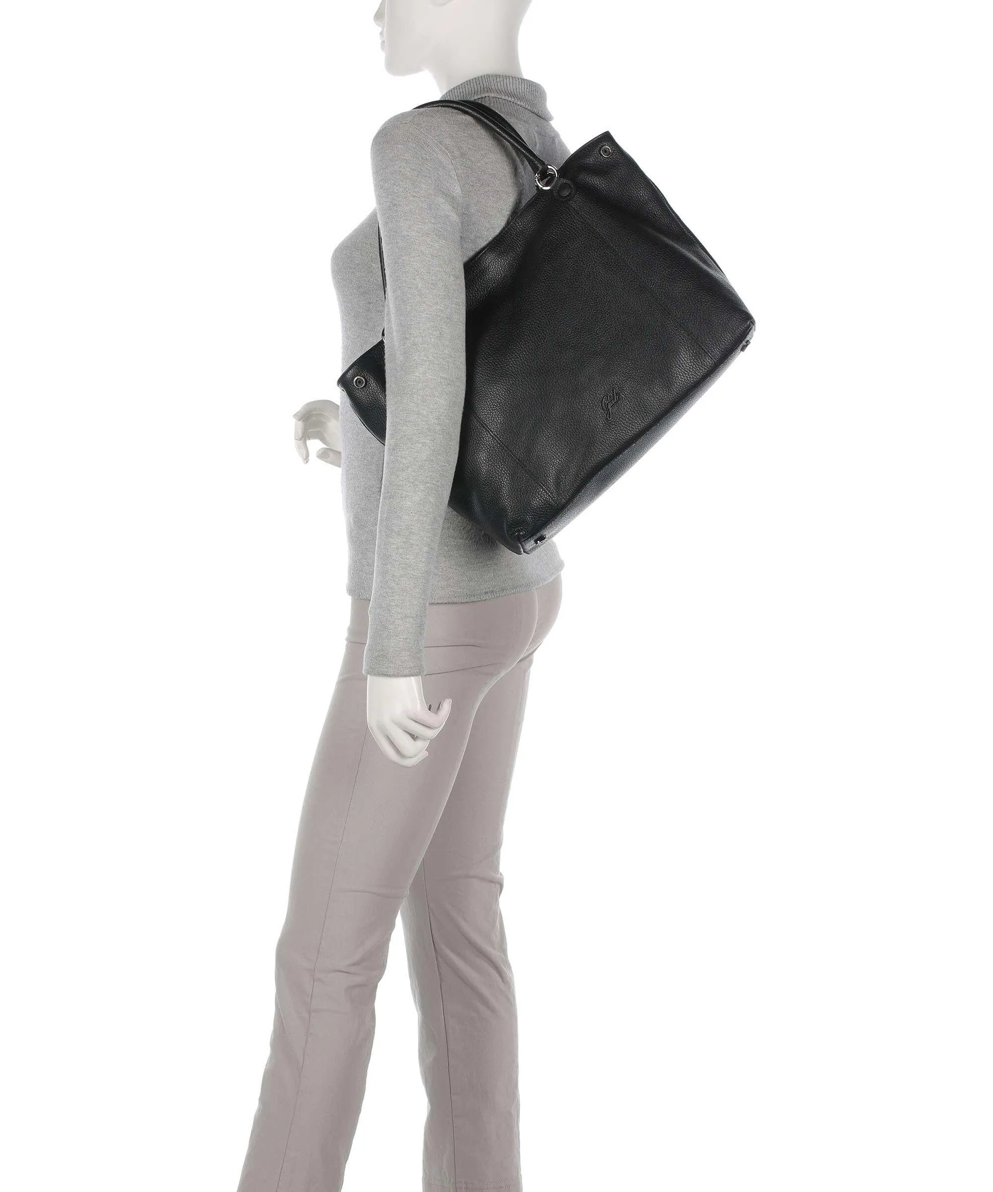 Gabs Marisa L Borsa shopper pelle di vitello grana nero  