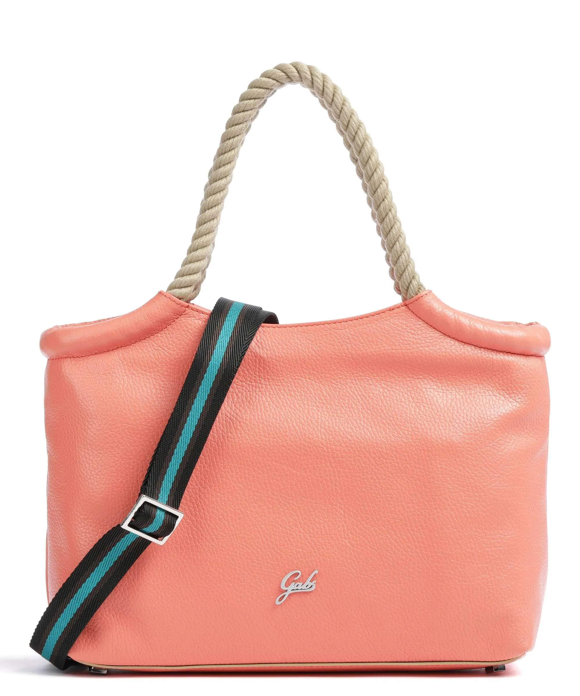 Gabs Raffaella M Borsa shopper pelle di vitello grana arancio  