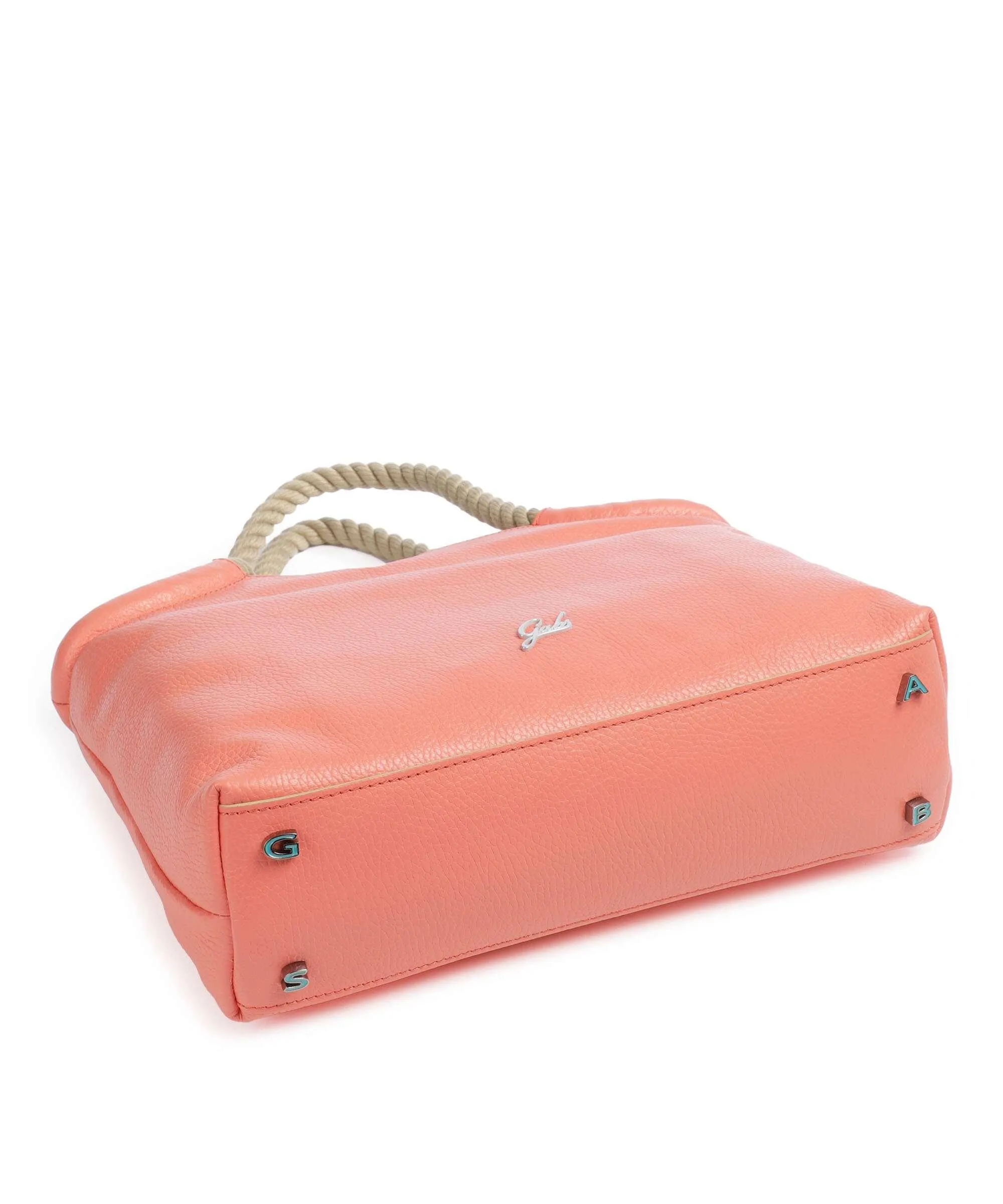  Gabs Raffaella M Borsa shopper pelle di vitello grana arancio  