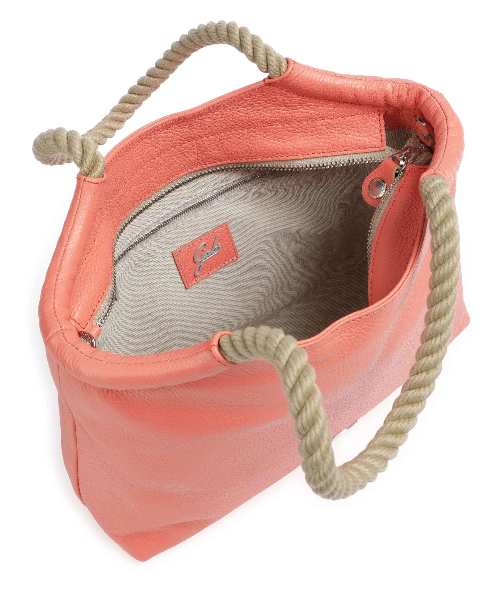  Gabs Raffaella M Borsa shopper pelle di vitello grana arancio  