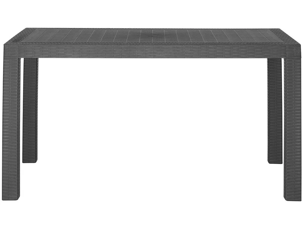 Garden Dining Set 6 Seater FOSSANO Graphite Grey