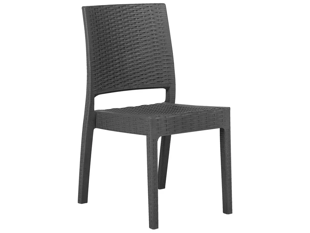 Garden Dining Set 6 Seater FOSSANO Graphite Grey