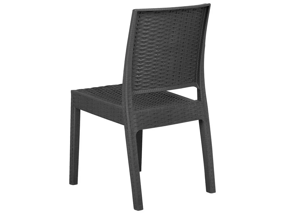 Garden Dining Set 6 Seater FOSSANO Graphite Grey