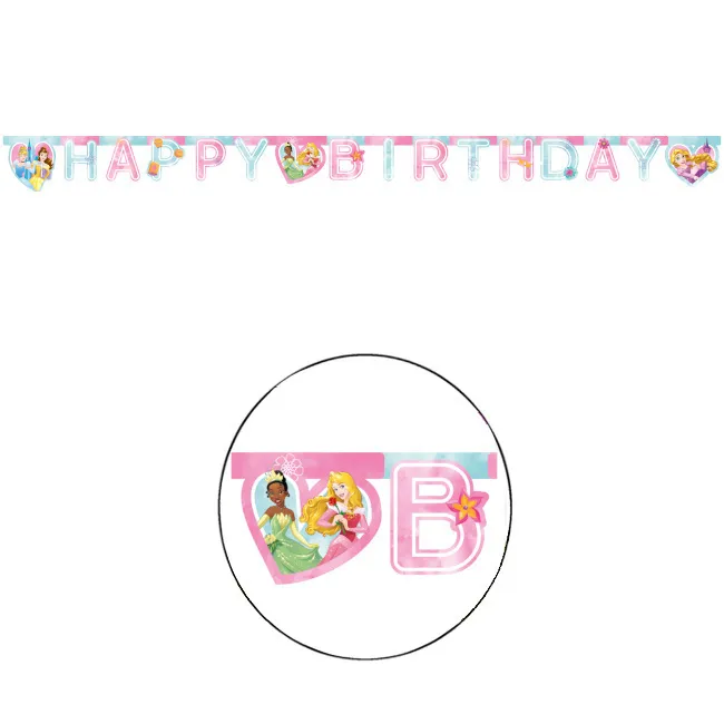 Ghirlanda Buon Compleanno Principessa Disney - 2 m