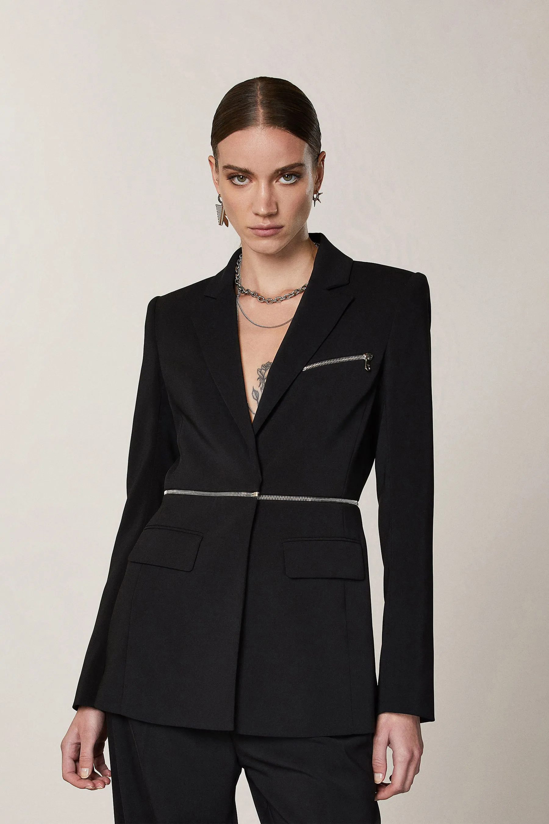 Giacca con zip essential patrizia pepe
