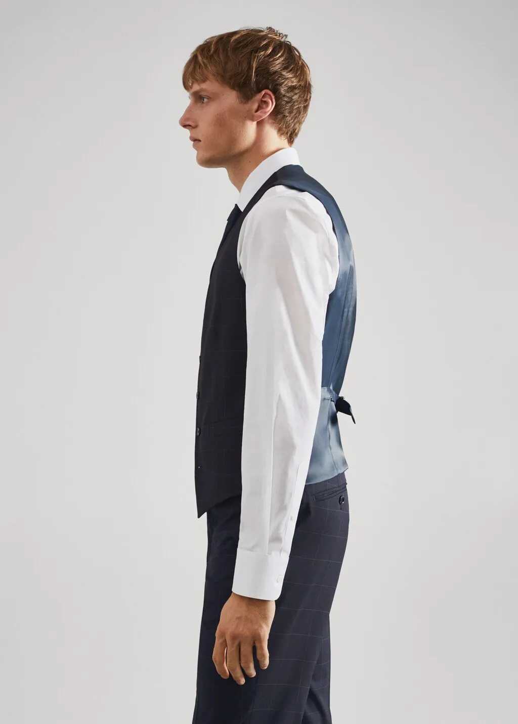 Gilet completo slim fit quadri