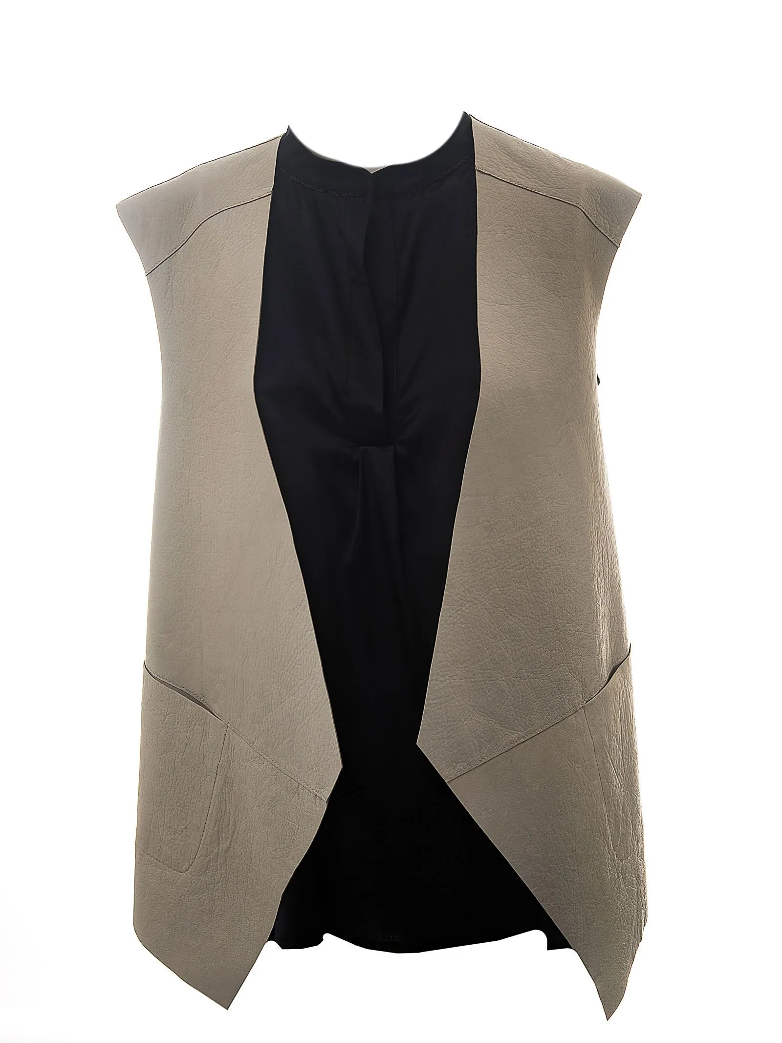 GILET GHIACCIO IN PELLE