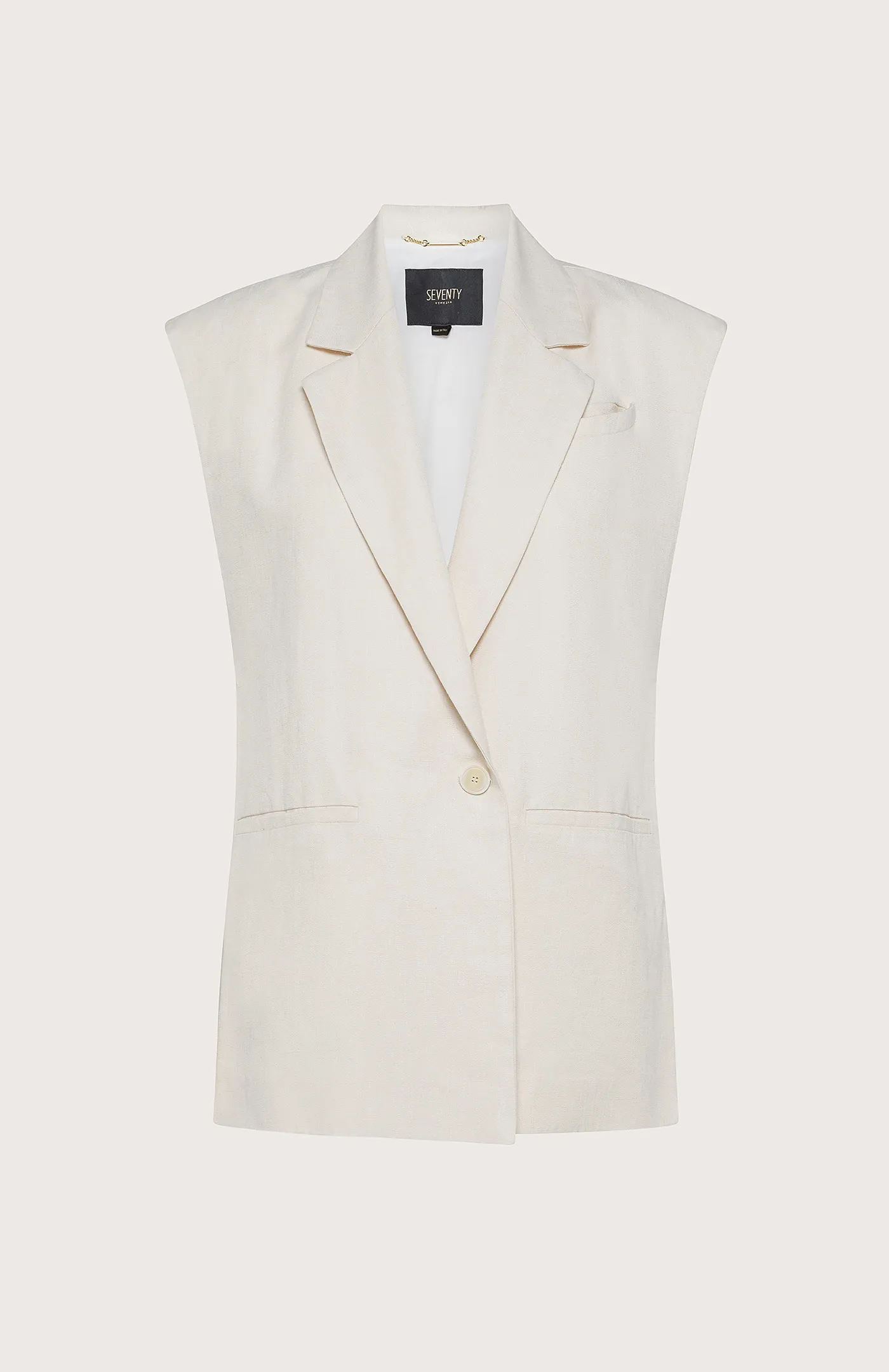 Gilet smanicato con spacchi