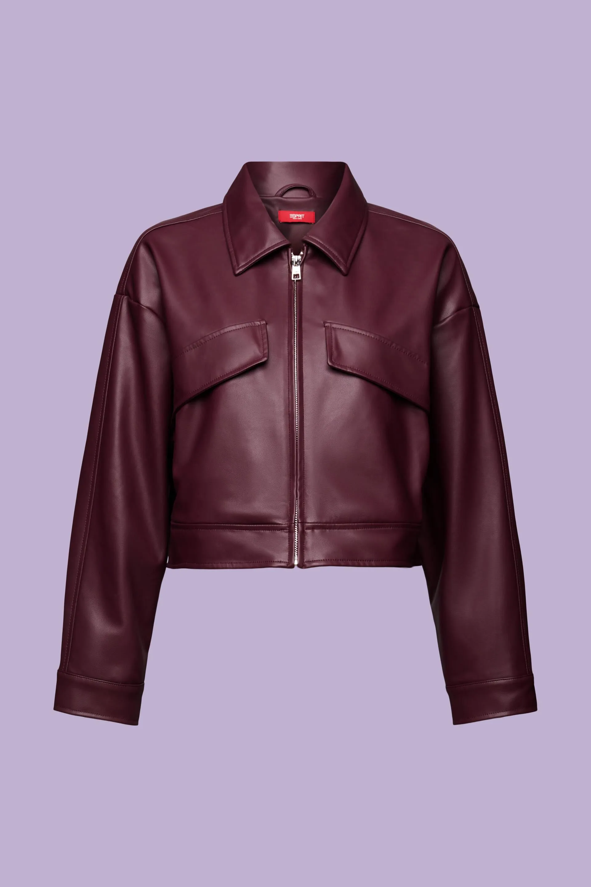 Giubbetto oversize in similpelle