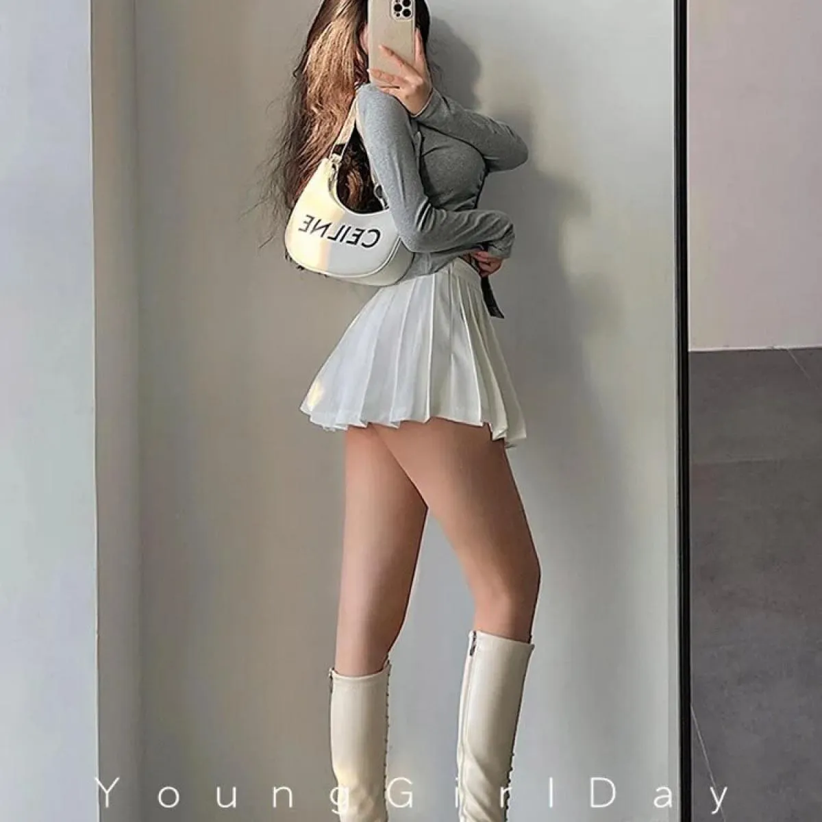 Gonna a pieghe con pantaloncini Donna a vita alta Bianco Nero A Line Gyaru Mini Gonna da tennis School Girl Summer