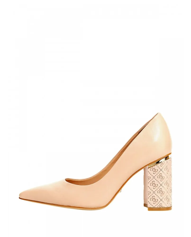 GUESS FL5PIALEA08 décoletté scarpe tacco logato pelle rosa