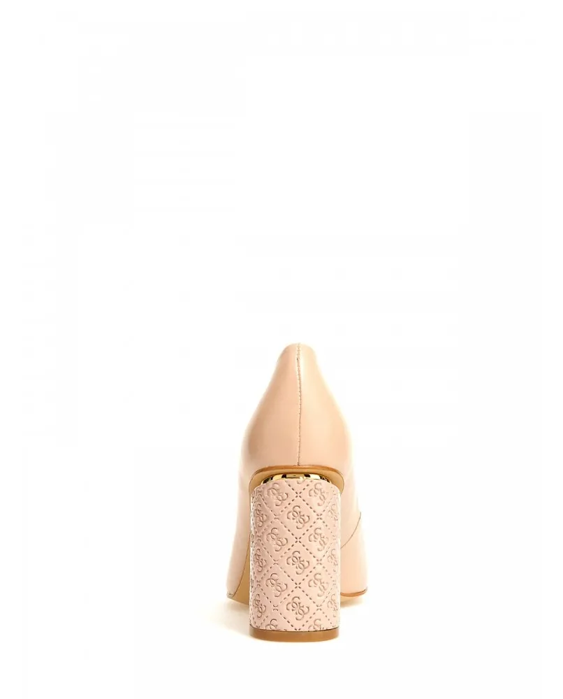 GUESS FL5PIALEA08 décoletté scarpe tacco logato pelle rosa