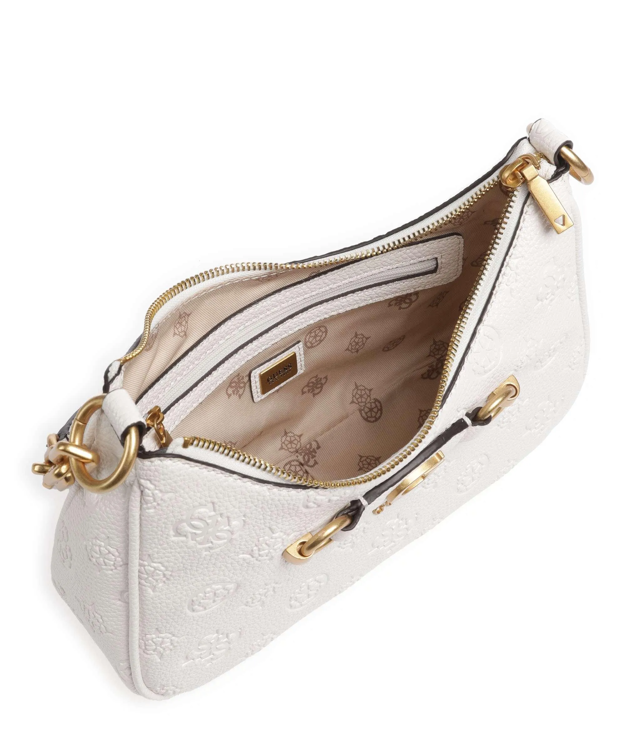  Guess Izzy Peony Borsa a spalla pelle sintetica bianco  