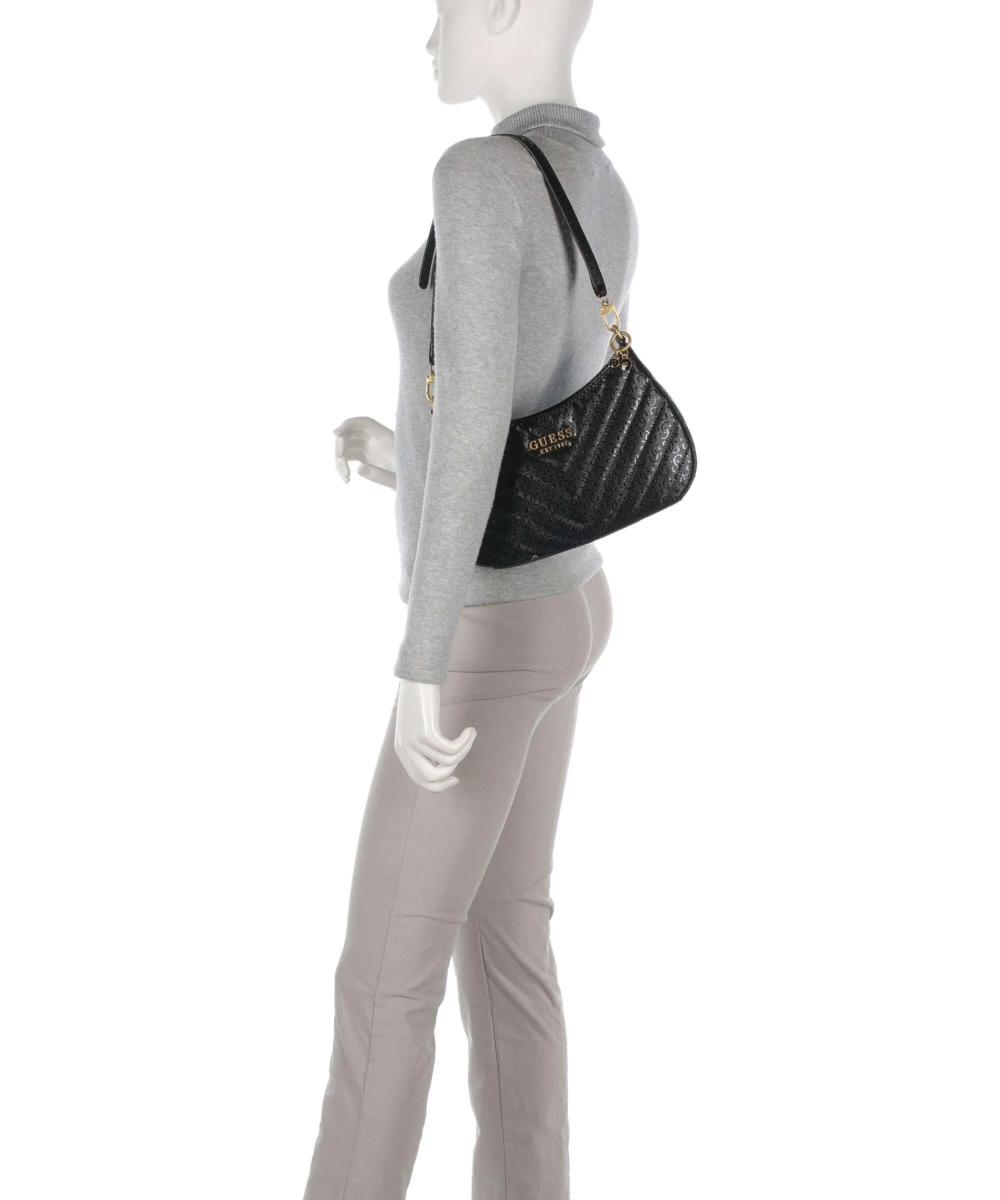  Guess Jania Borsa a spalla pelle sintetica nero  