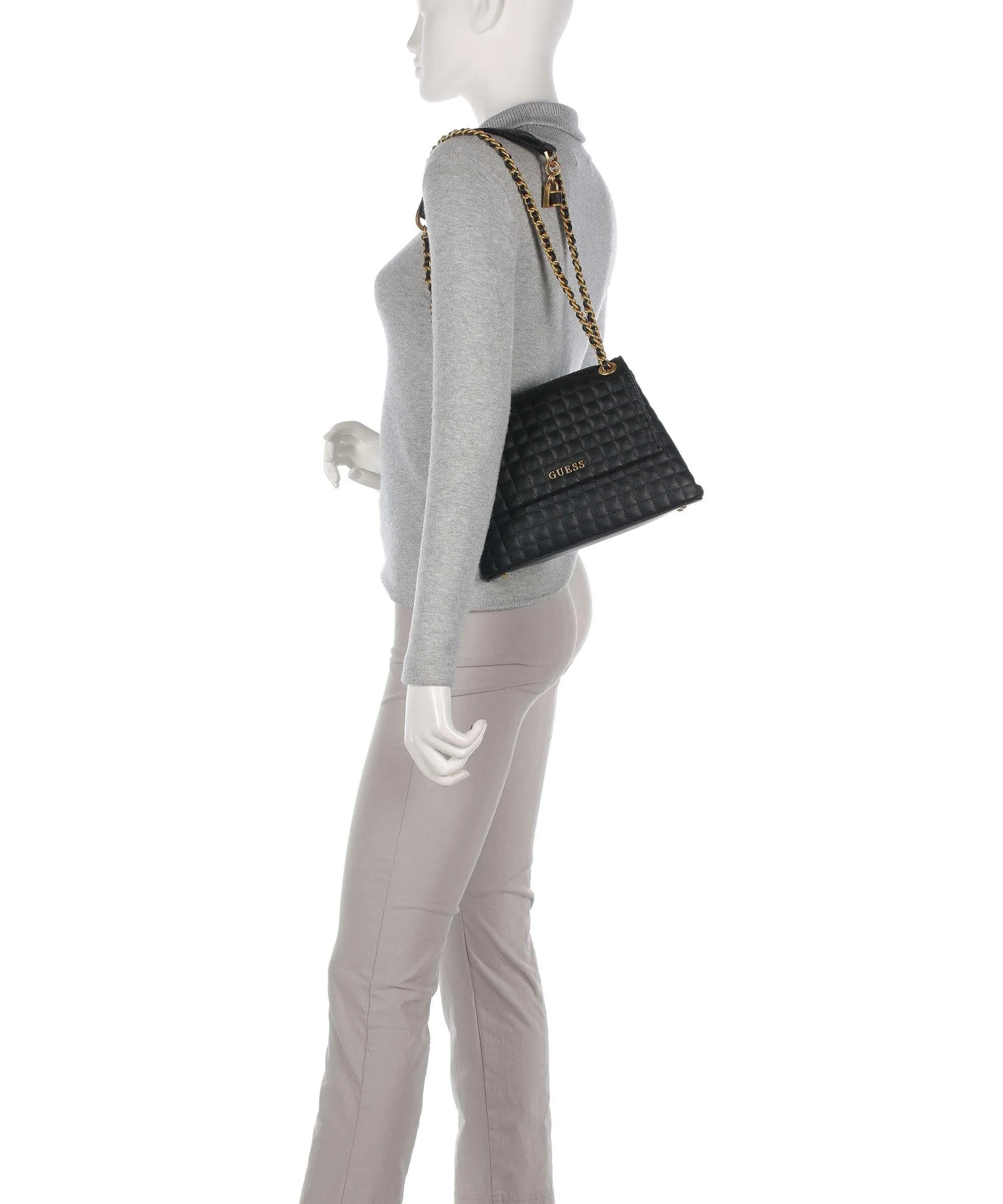  Guess Tia Borsa a spalla pelle sintetica nero  