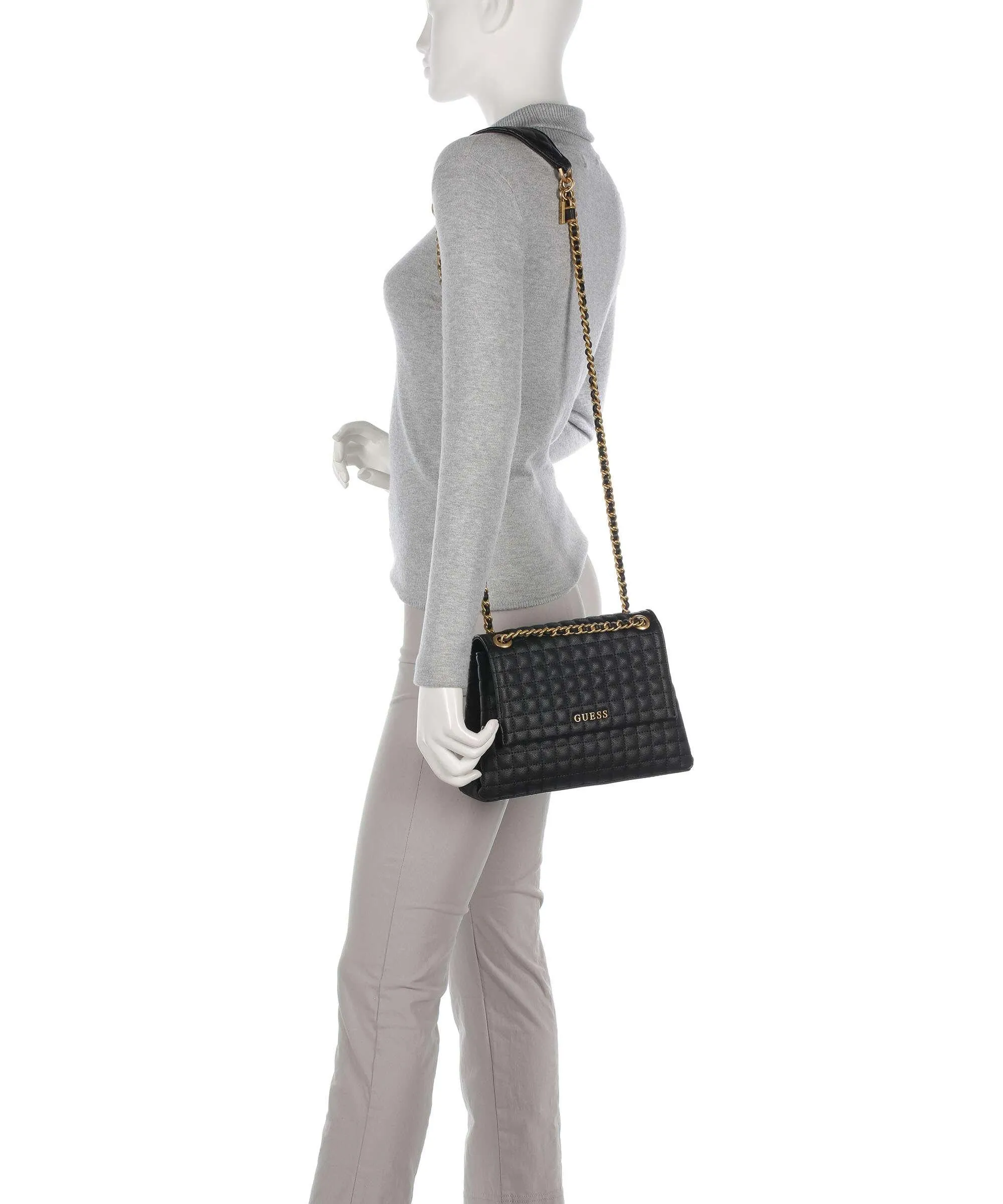  Guess Tia Borsa a spalla pelle sintetica nero  
