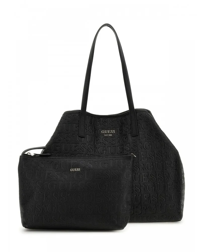 GUESS VIKKY BG931829 DOPPIA BORSA Borsa + pochette donna logato nero