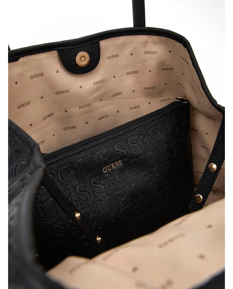 GUESS VIKKY BG931829 DOPPIA BORSA Borsa + pochette donna logato nero