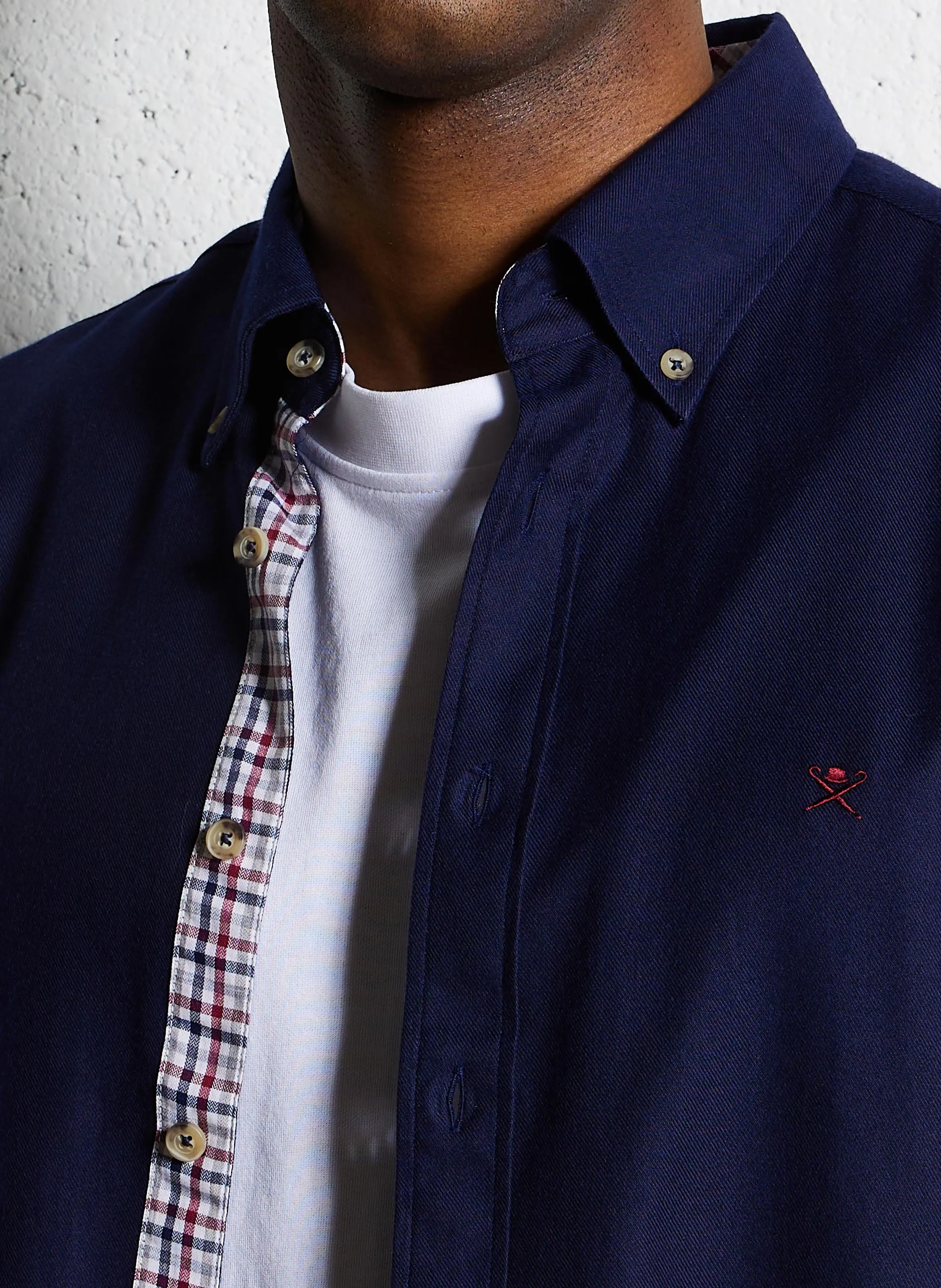  HACKETT   Camicia dritta in cotone | Blu