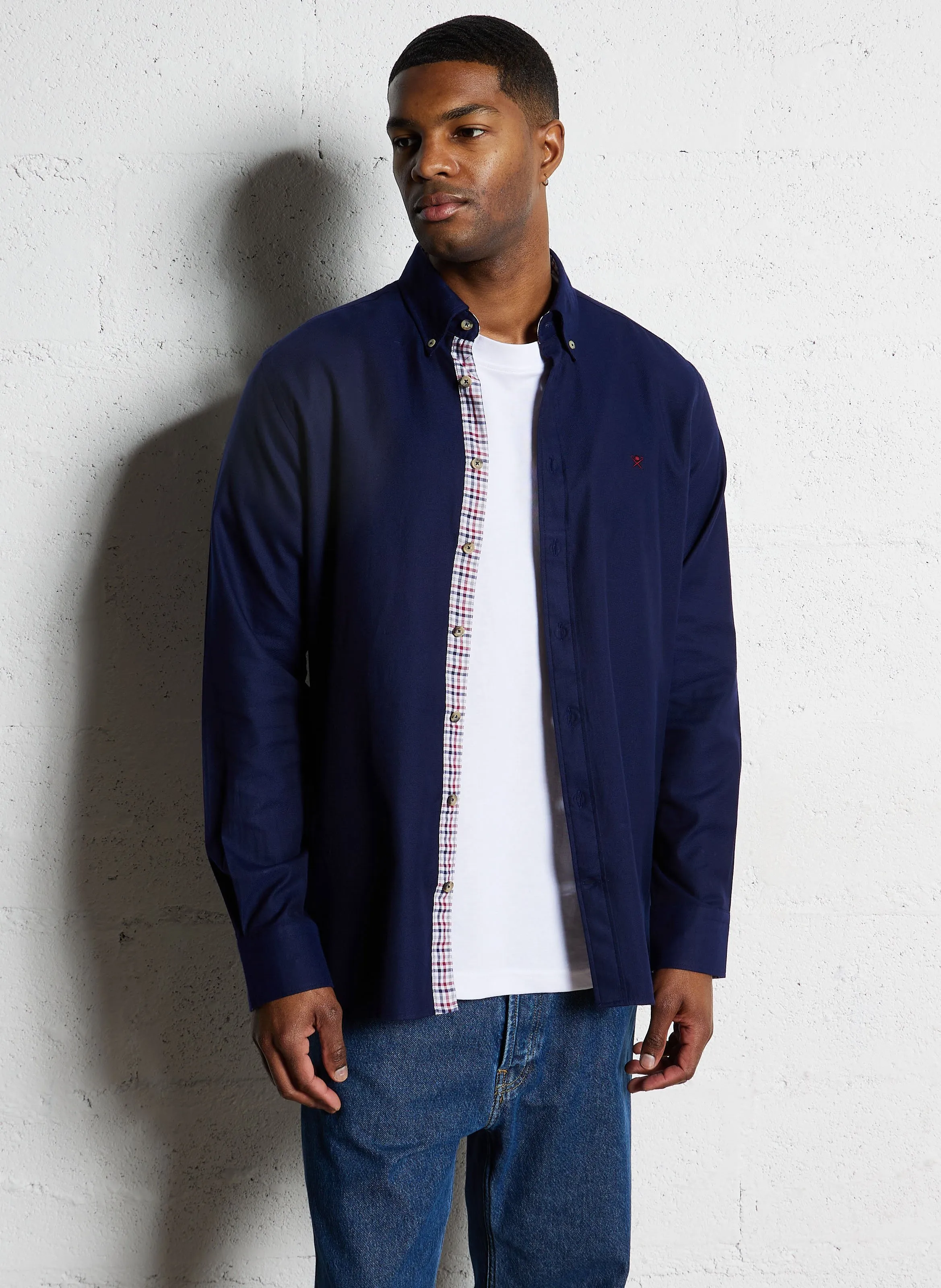  HACKETT   Camicia dritta in cotone | Blu