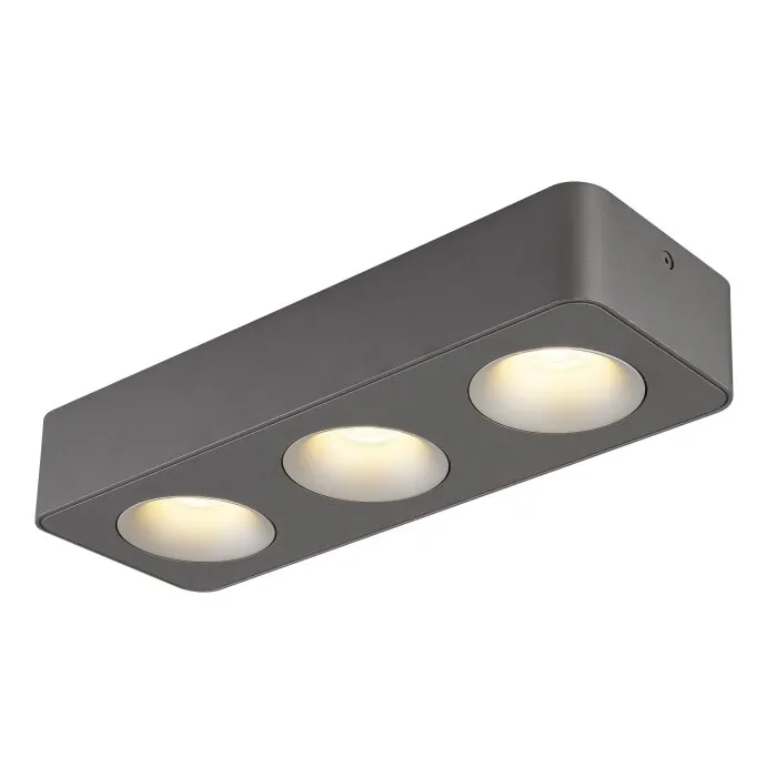 Illuminazione Globo Lighting Hangarau Plafoniera LED Grigio, 1-Luce