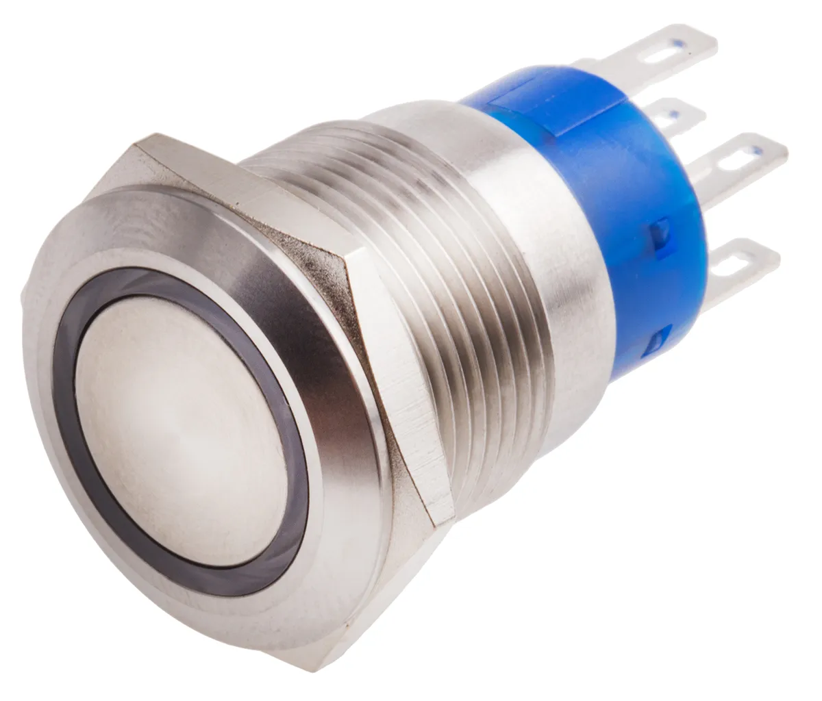 Interruttore a pulsante RS PRO, Momentaneo, DPDT, luminoso, 5 A, IP67 Montaggio a pannello