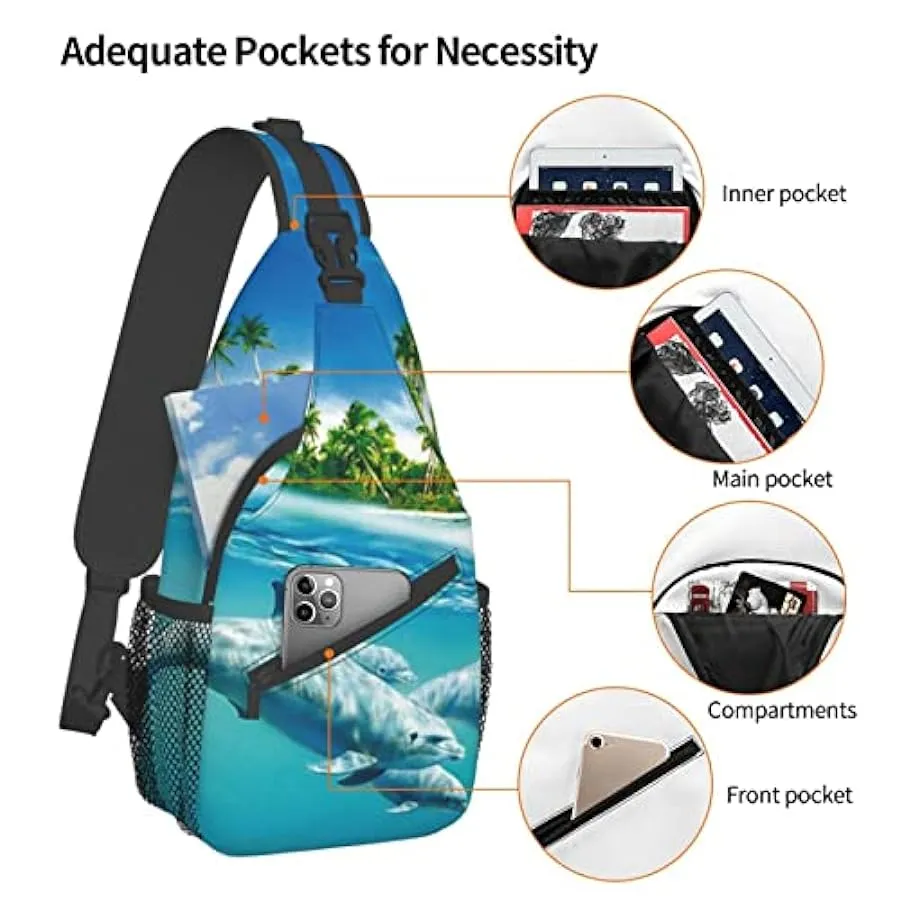 IUBBKI Zaino a tracolla Daypack Borsa a tracolla grande con portabottiglie per uomo Donna Palestra Viaggio Escursionismo Borse p