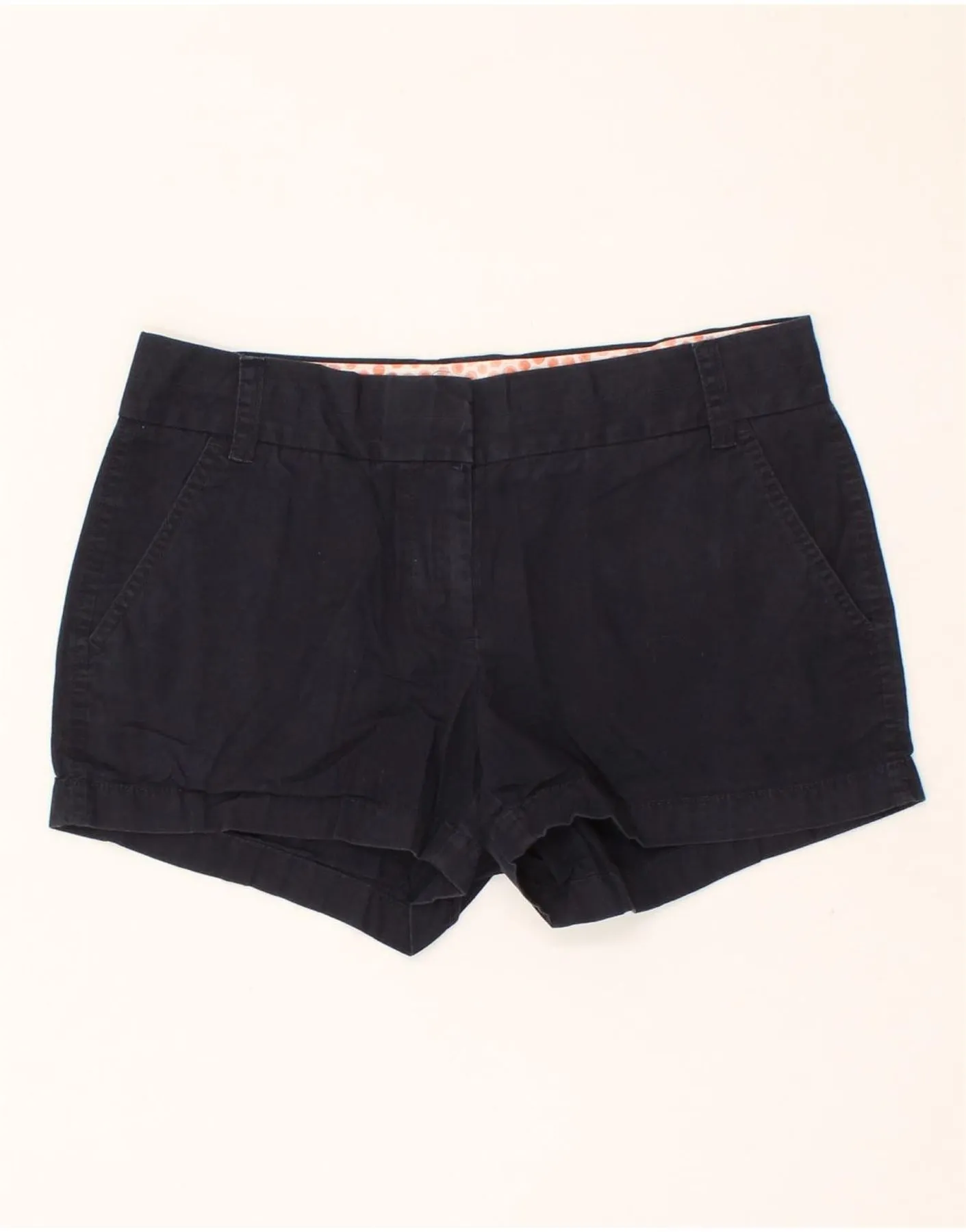 J. CREW Womens Broken In Chino Shorts US 2 XS W30  Navy Blue Cotton