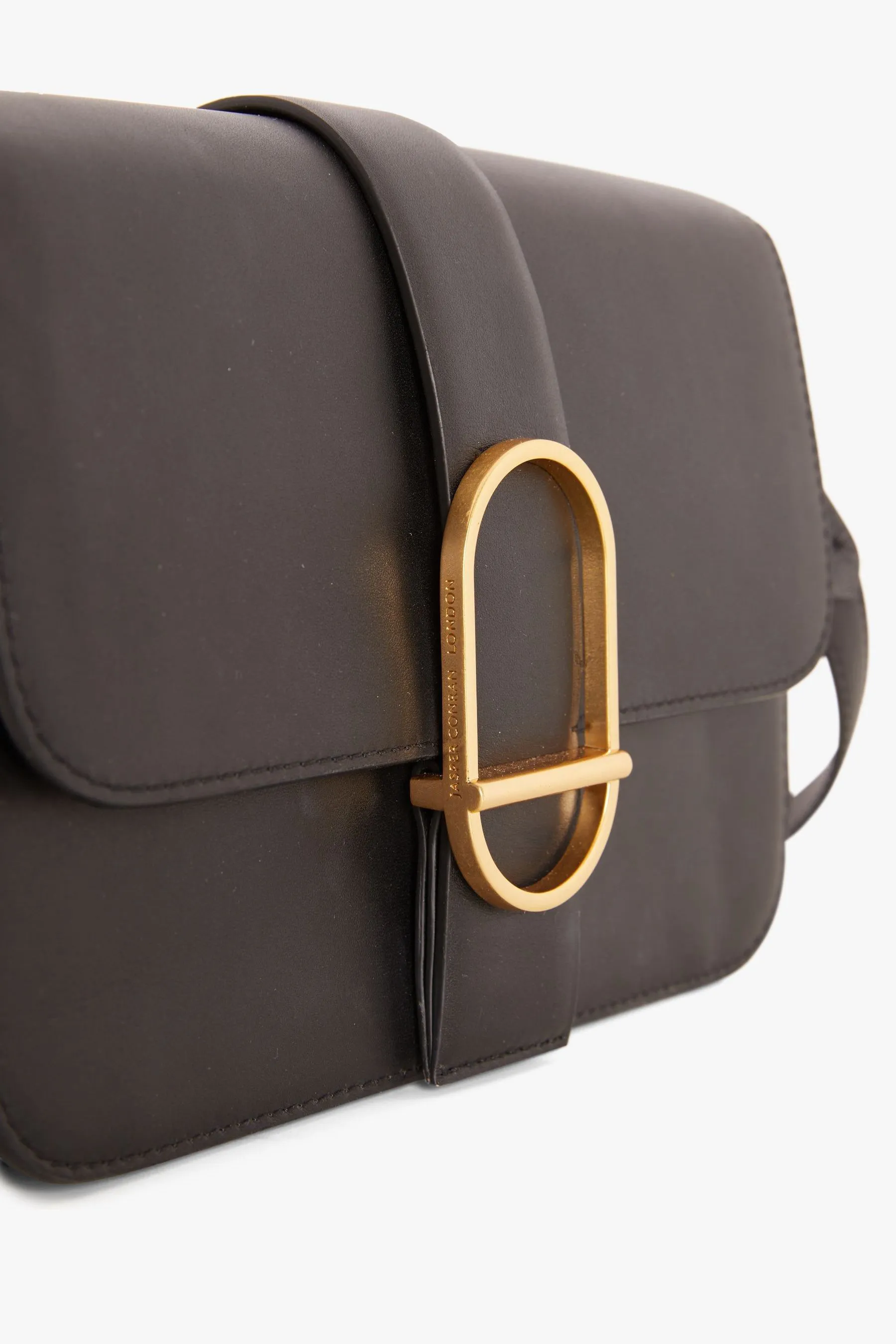 Jasper Conran London - Beatrix - Nero a tracolla in pelle con patta - Borsa