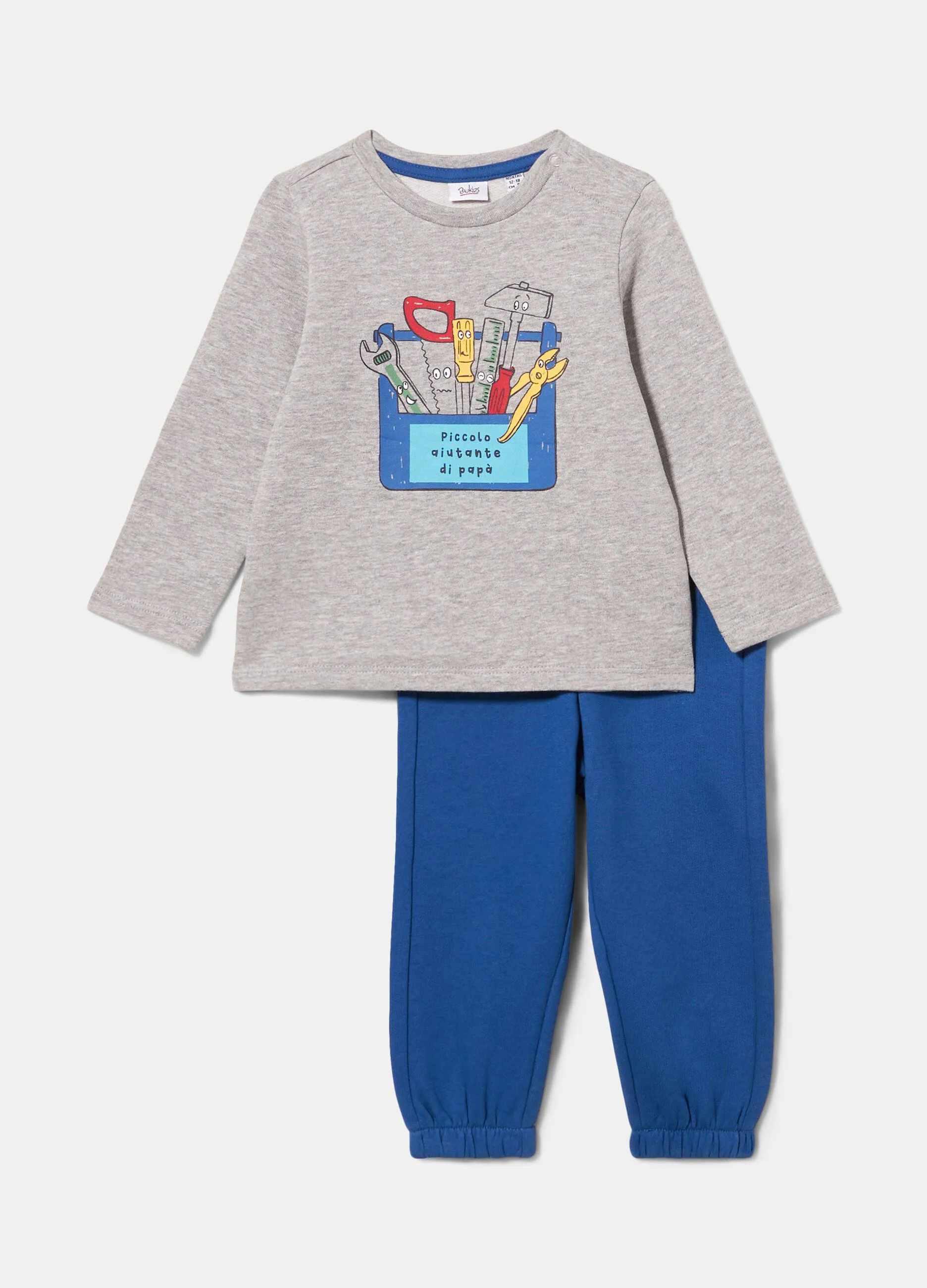 Jogging set in felpa di cotone neonato