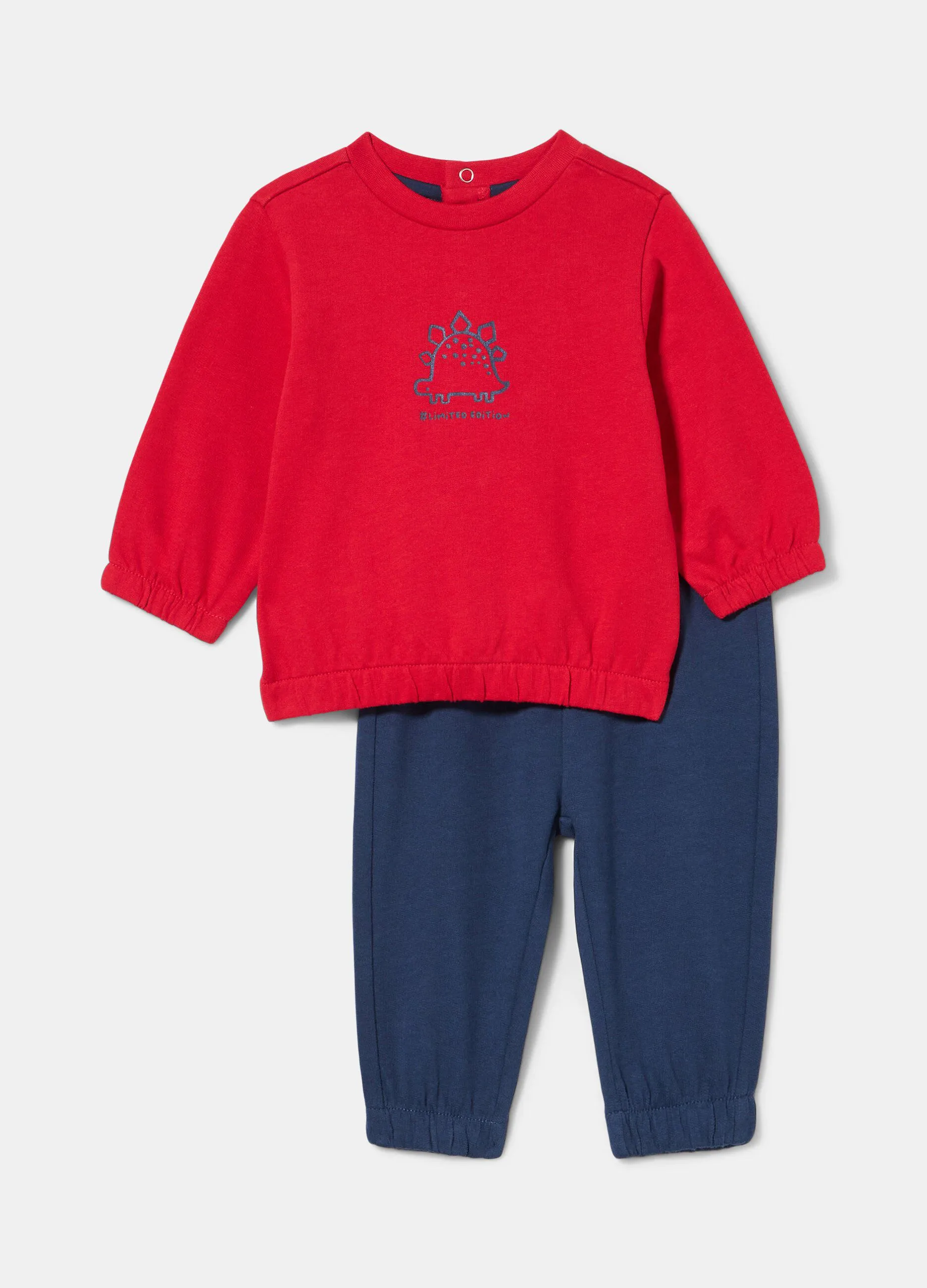 Jogging set in felpa di puro cotone neonato