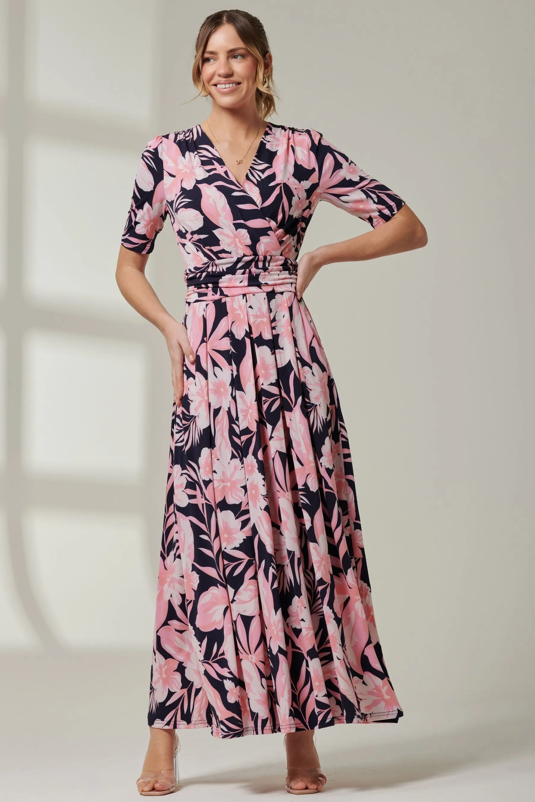 Jolie Moi Floreale Stampa - Abito maxi in jersey