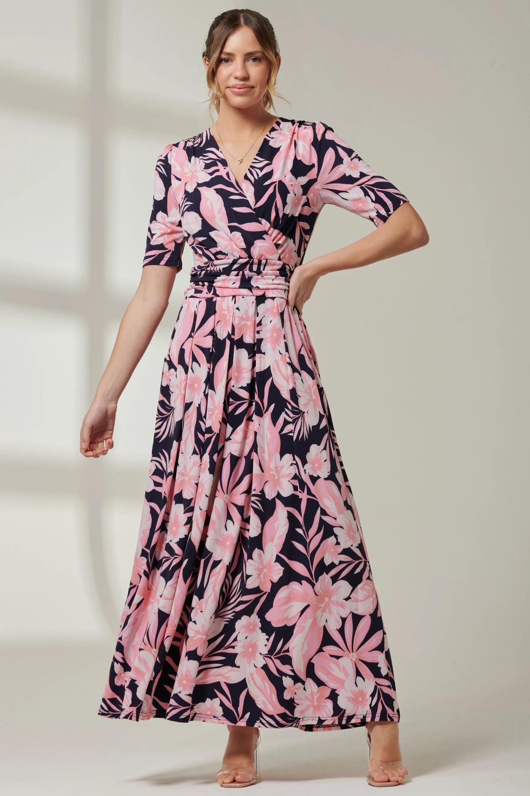 Jolie Moi Floreale Stampa - Abito maxi in jersey