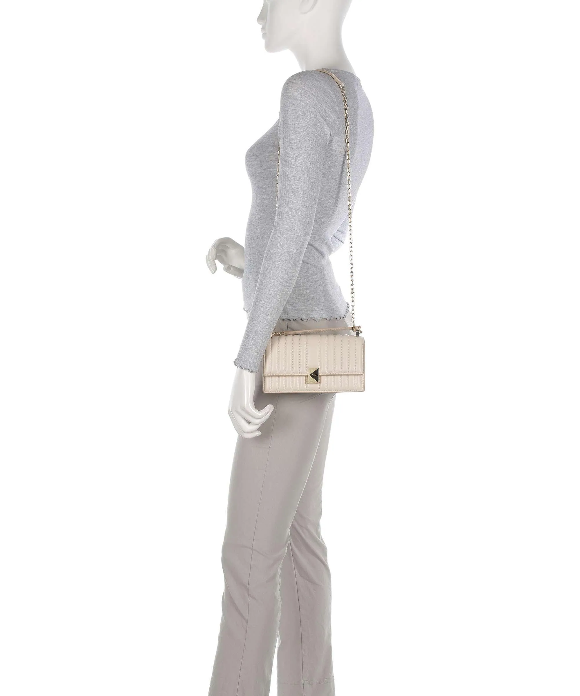  Kate Spade New York Deco Borsa a spalla pelle di vacchetta finemente grana sabbia  