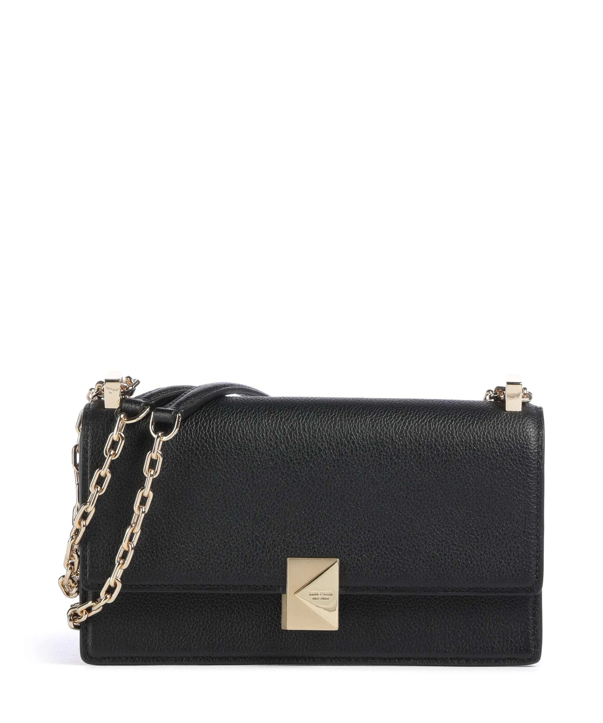  Kate Spade New York Deco Borsa a spalla pelle di vacchetta grana nero  
