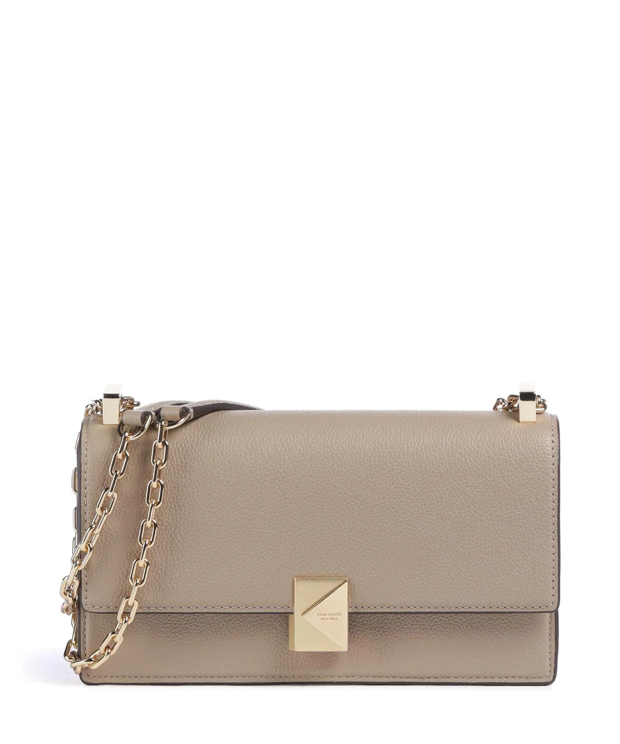  Kate Spade New York Deco Borsa a spalla pelle di vacchetta grana taupe  