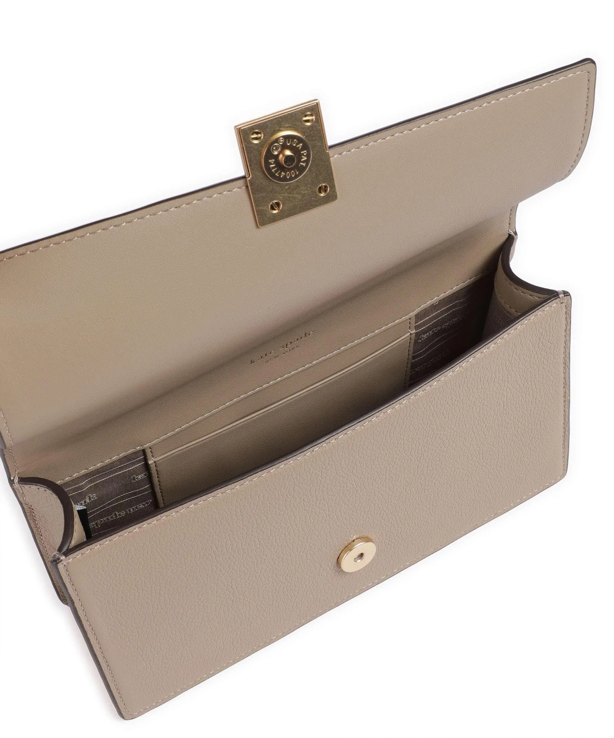  Kate Spade New York Deco Borsa a spalla pelle di vacchetta grana taupe  
